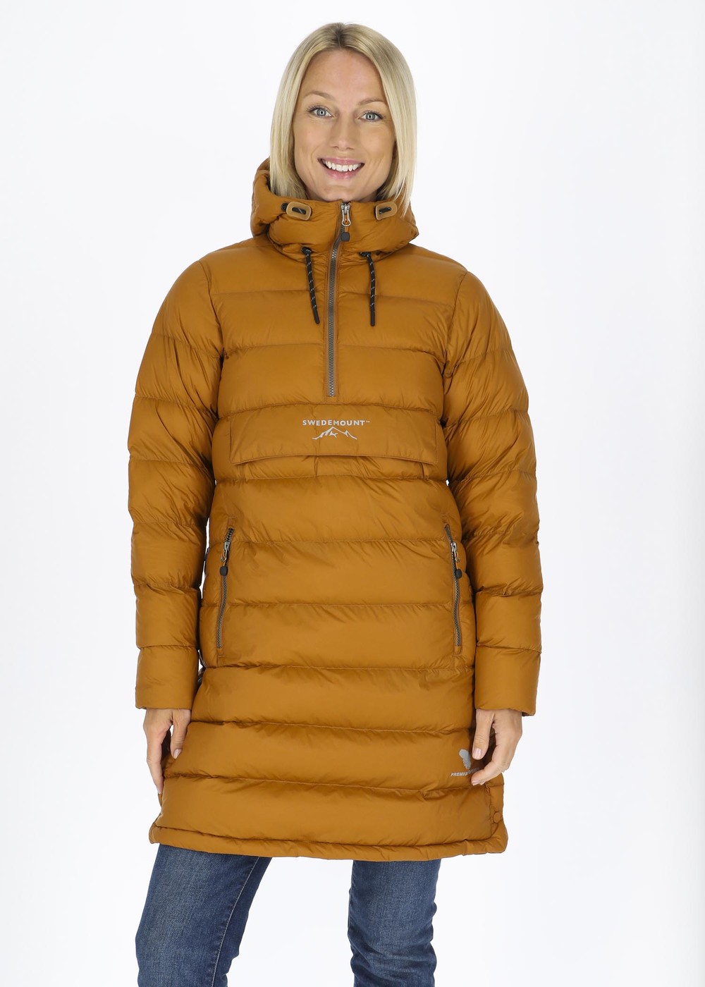 Östersund Down Anorak Long W, Almond/Almond, 34,  Anorak