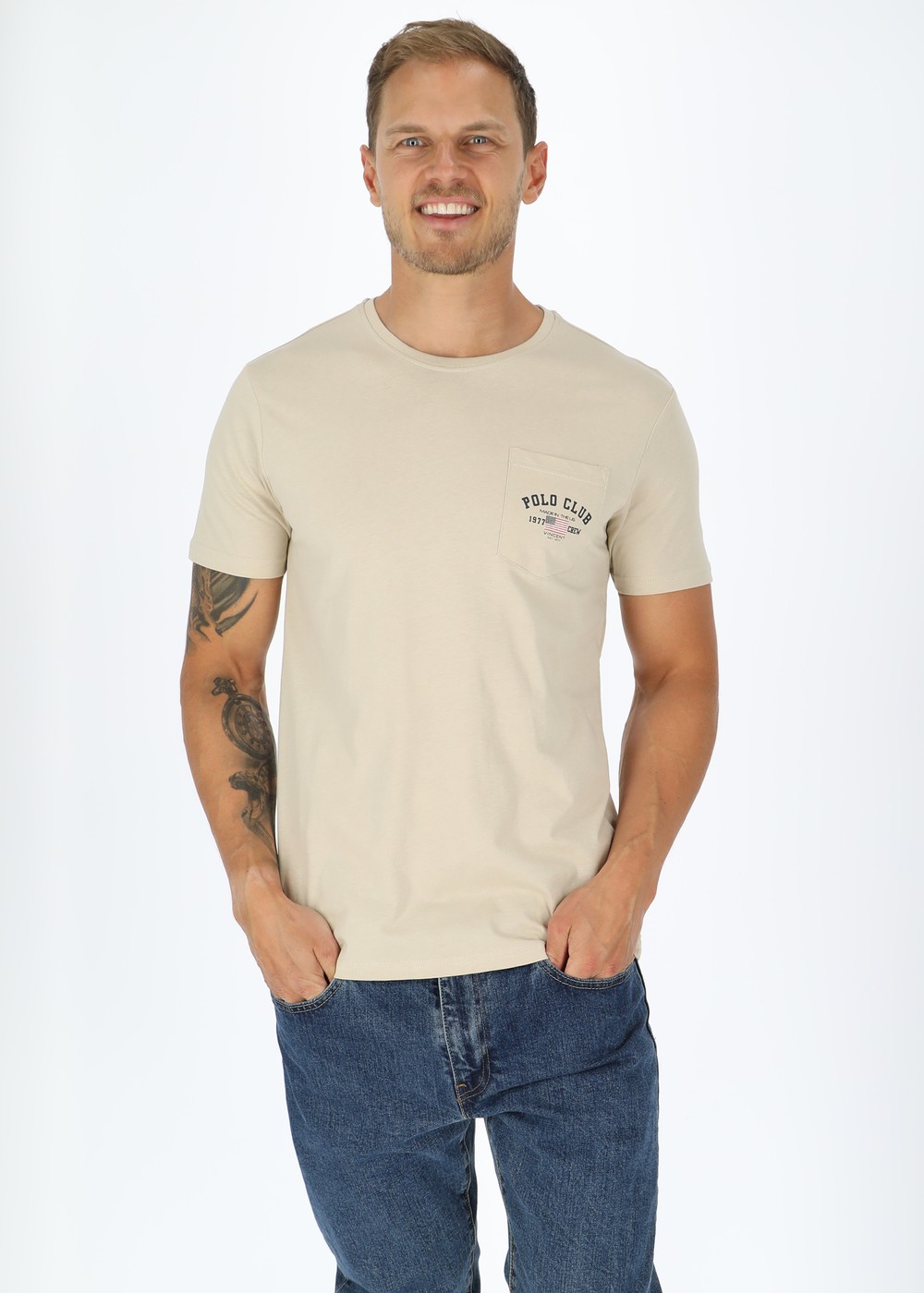 Texas Tee Swe, Beige, L,  T-Shirts