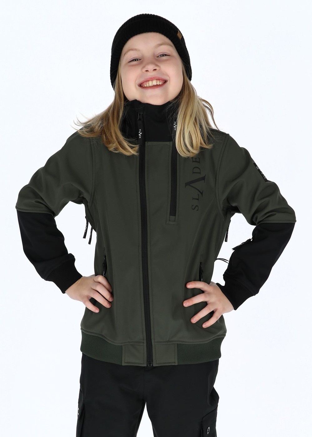Colorado Softshell Jacket Jr, Olive/Black, 130,  Snowboardjackor