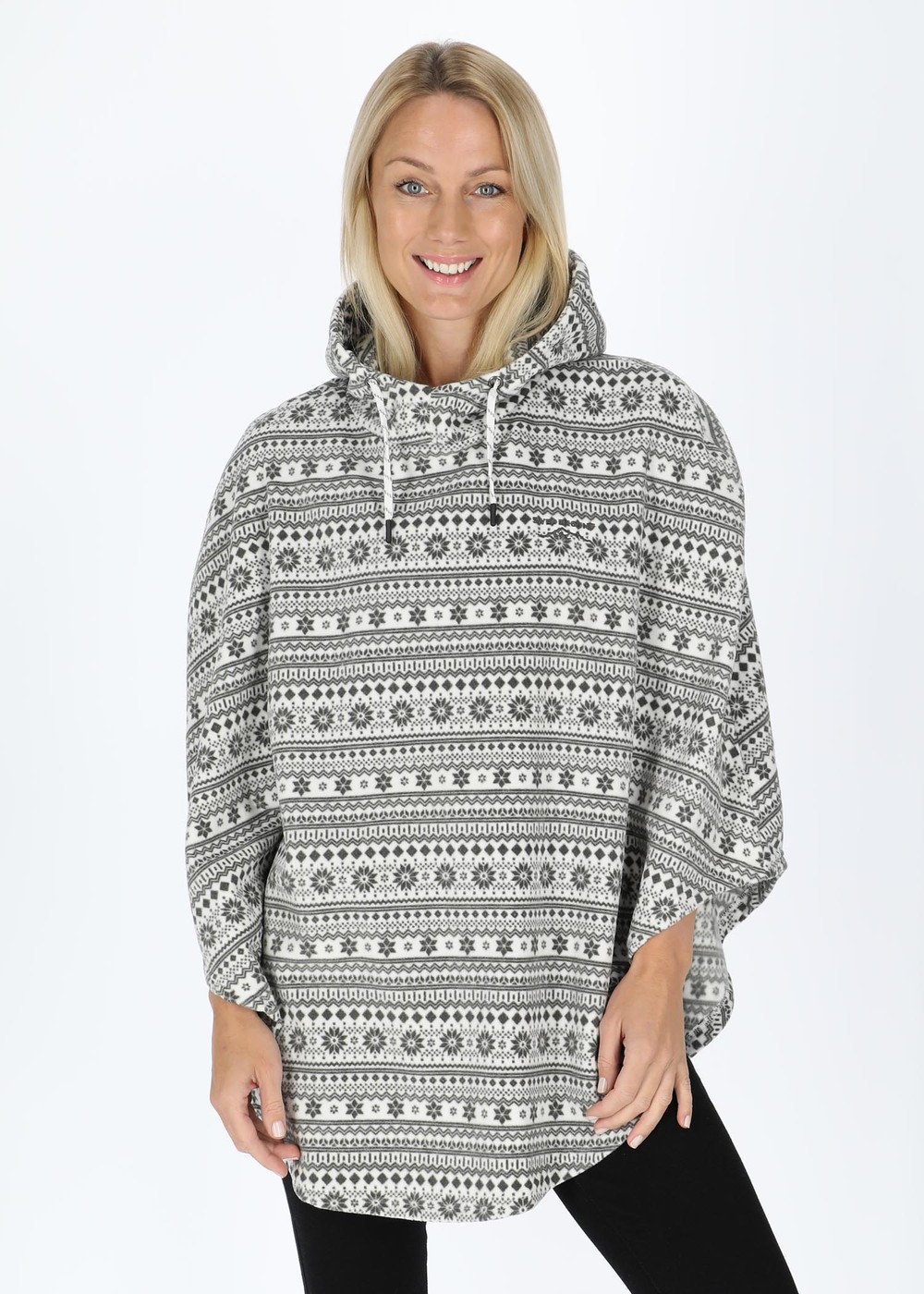 Idre Poncho Ii W, White/Grey, Onesize,  Fleecetröjor Idre Poncho Ii W, White/Grey, Onesize,  Fleecetröjor