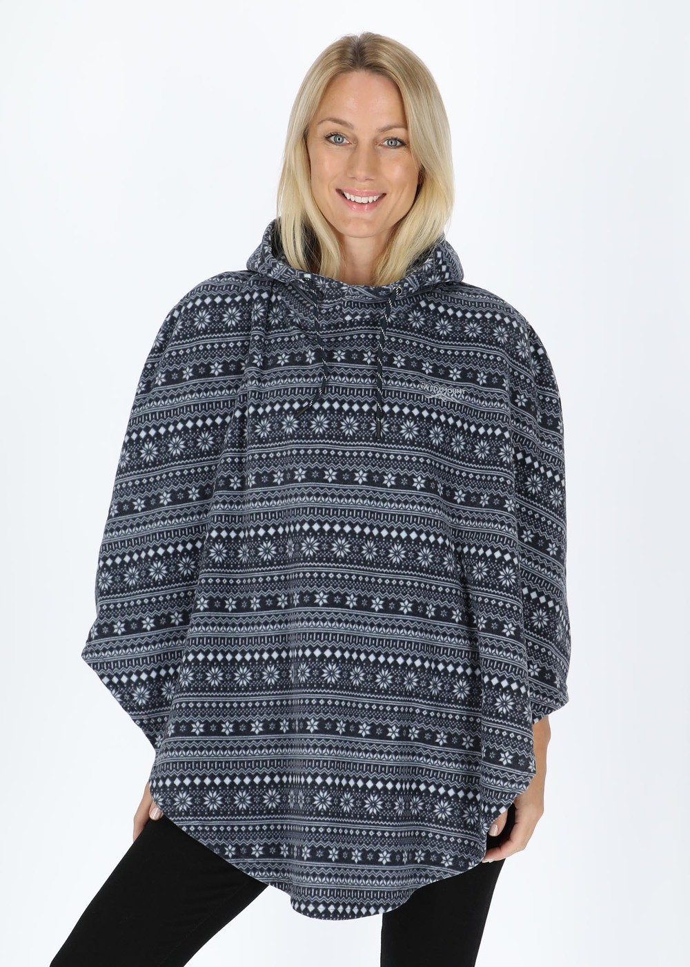 Idre Poncho Ii W, Dk. Navy/Light Blue, Onesize,  Fleecetröjor