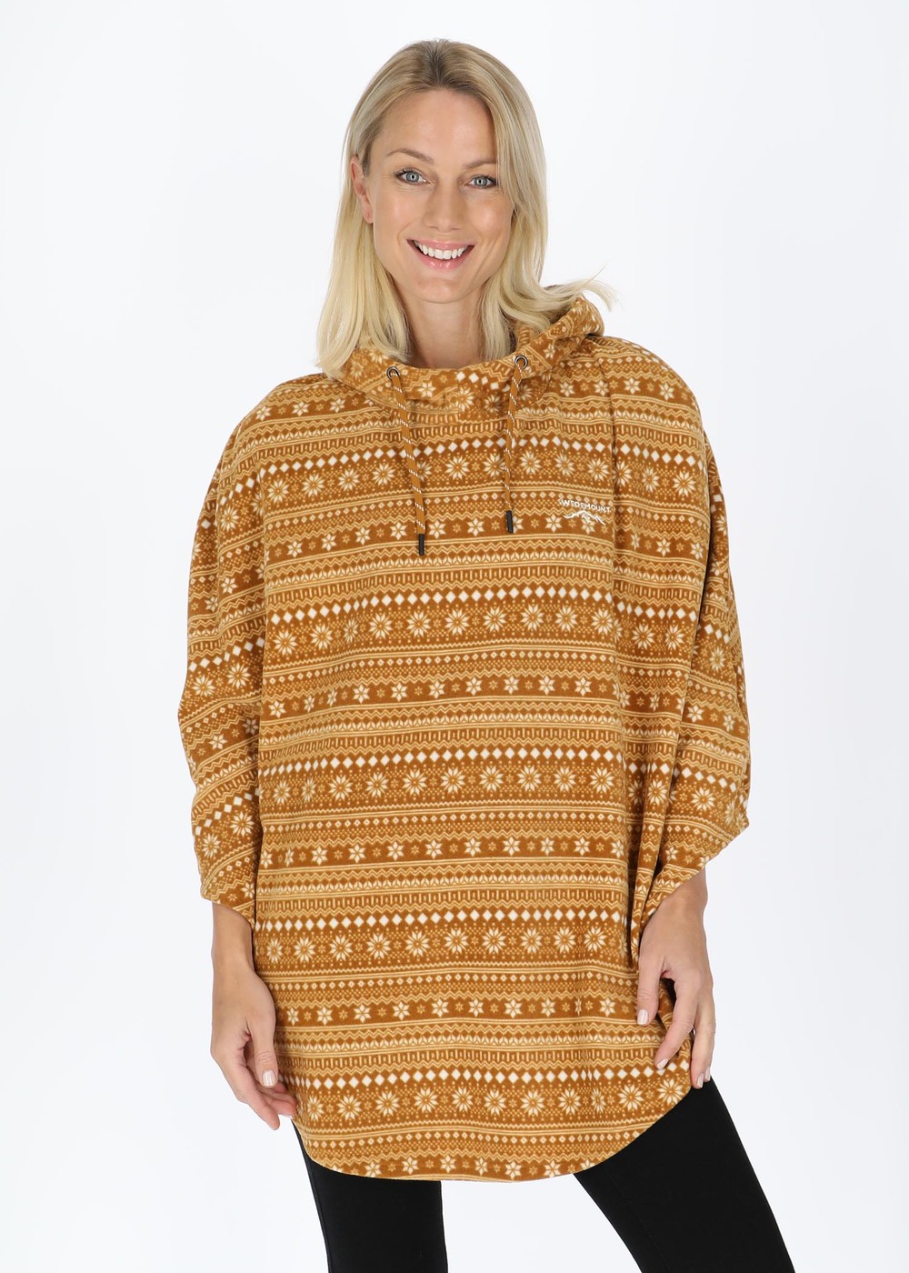 Idre Poncho Ii W, Almond/White, Onesize,  Fleecetröjor