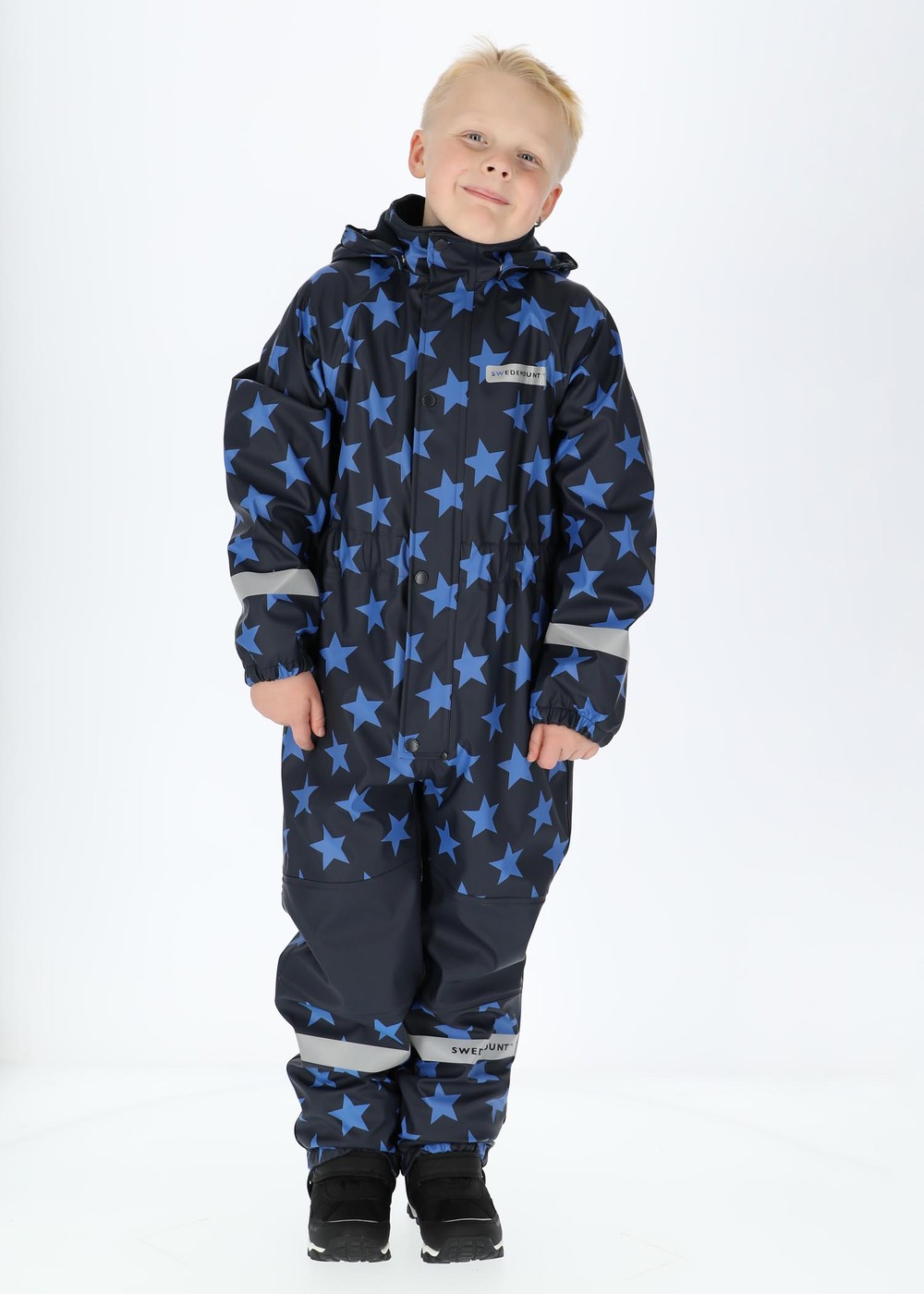 Drop Fleece Rain Suit Jr, Dk. Navy/Blue, 100,  Fleeceoveraller