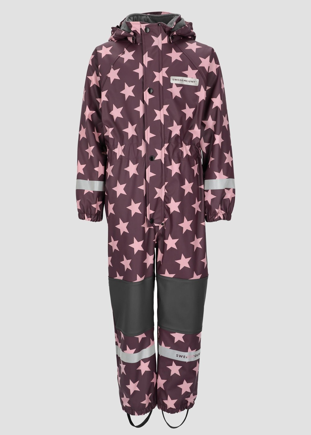 Drop Fleece Rain Suit Jr, Plum/Lt. Pink, 80,  Fleeceoveraller