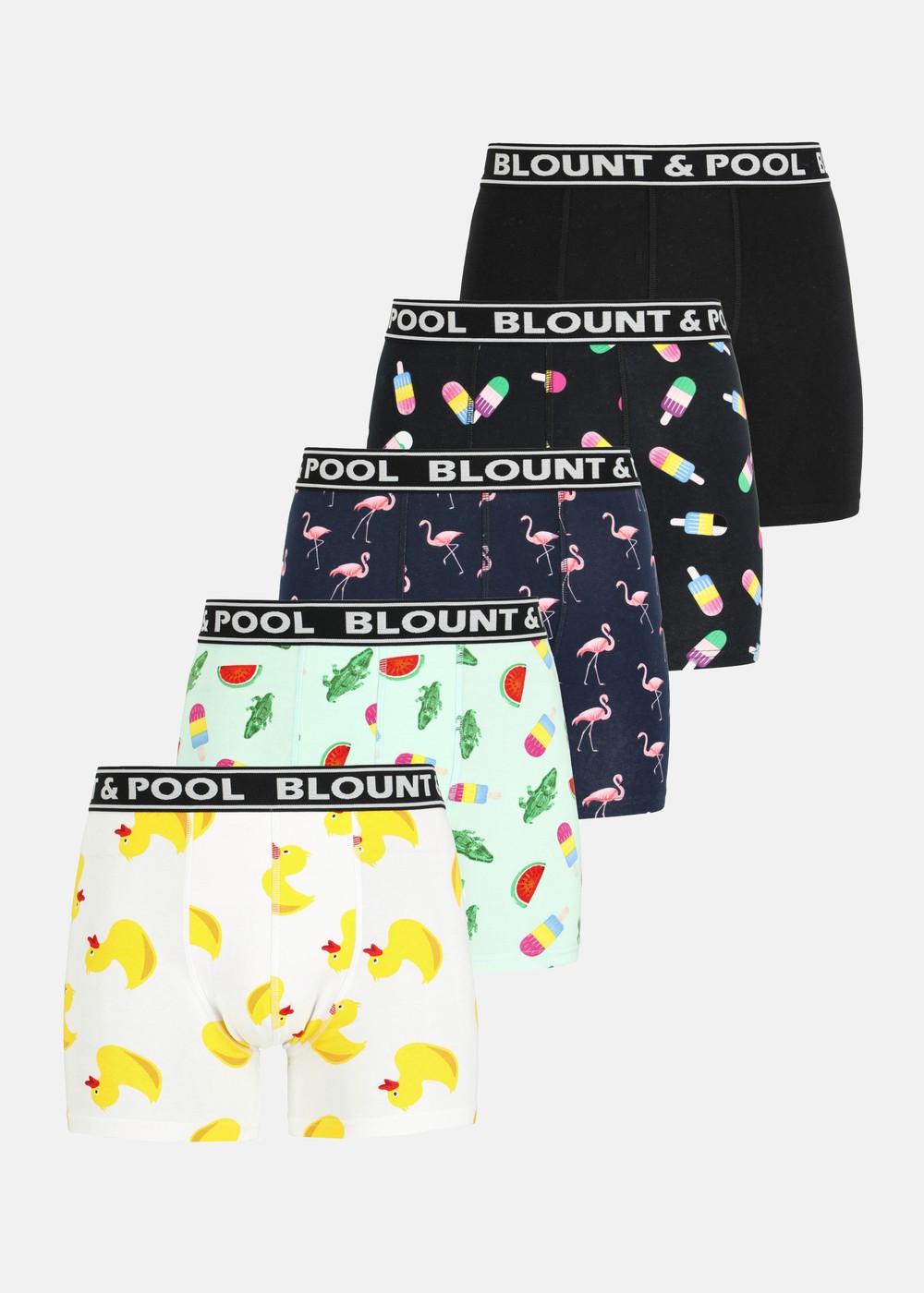 Boxer Shorts 5-Pack, White Yellow Duck, Xl,  Underkläder Boxer Shorts 5-Pack, White Yellow Duck, Xl,  Underkläder