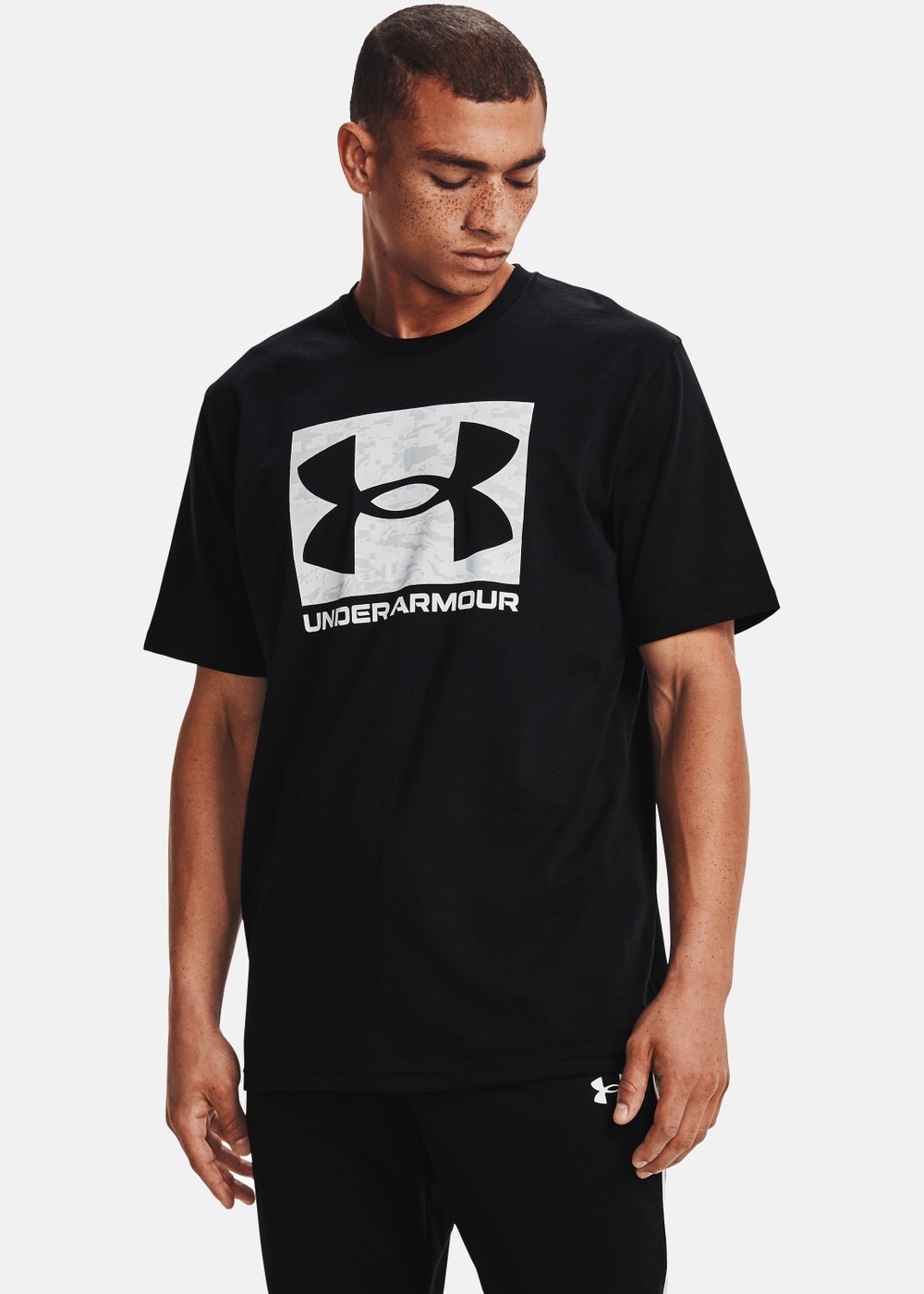 Ua Abc Camo Boxed Logo Ss, Black, S,  Löparkläder