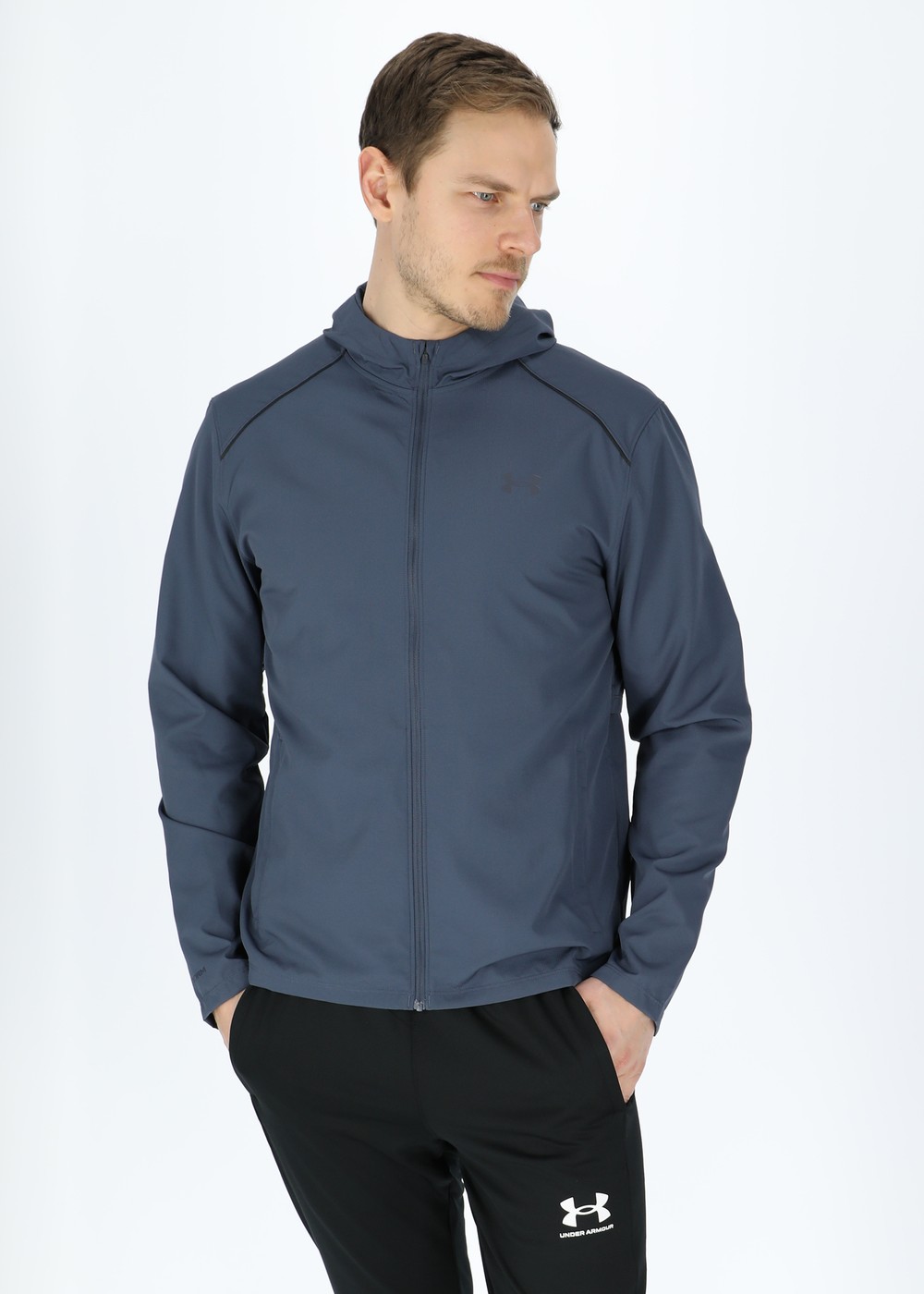 Ua Storm Run Hooded Jacket, Downpour Gray, Xl,  Träningsjackor