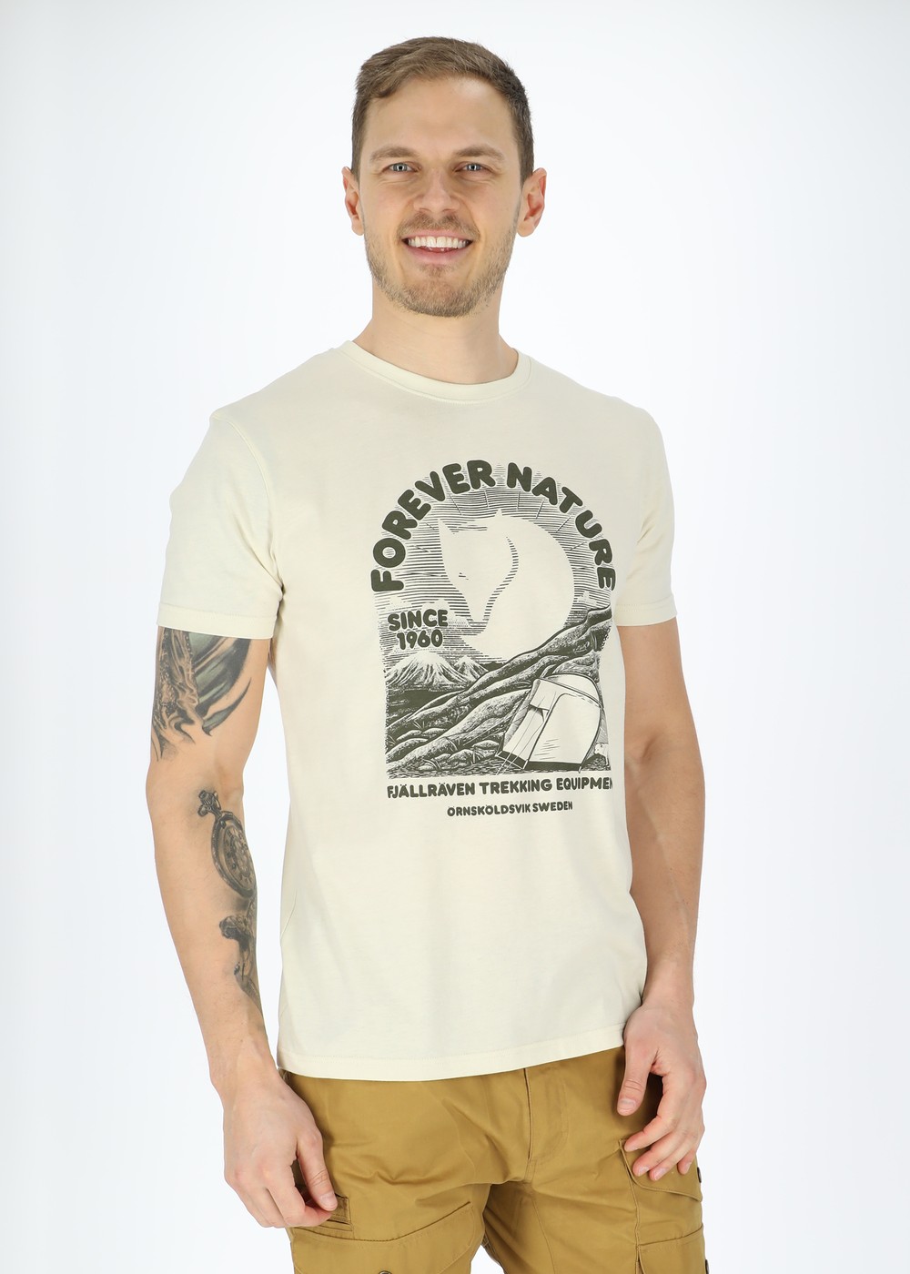 Fjällräven Equipment T-Shirt M, Chalk White, M,  T-Shirts