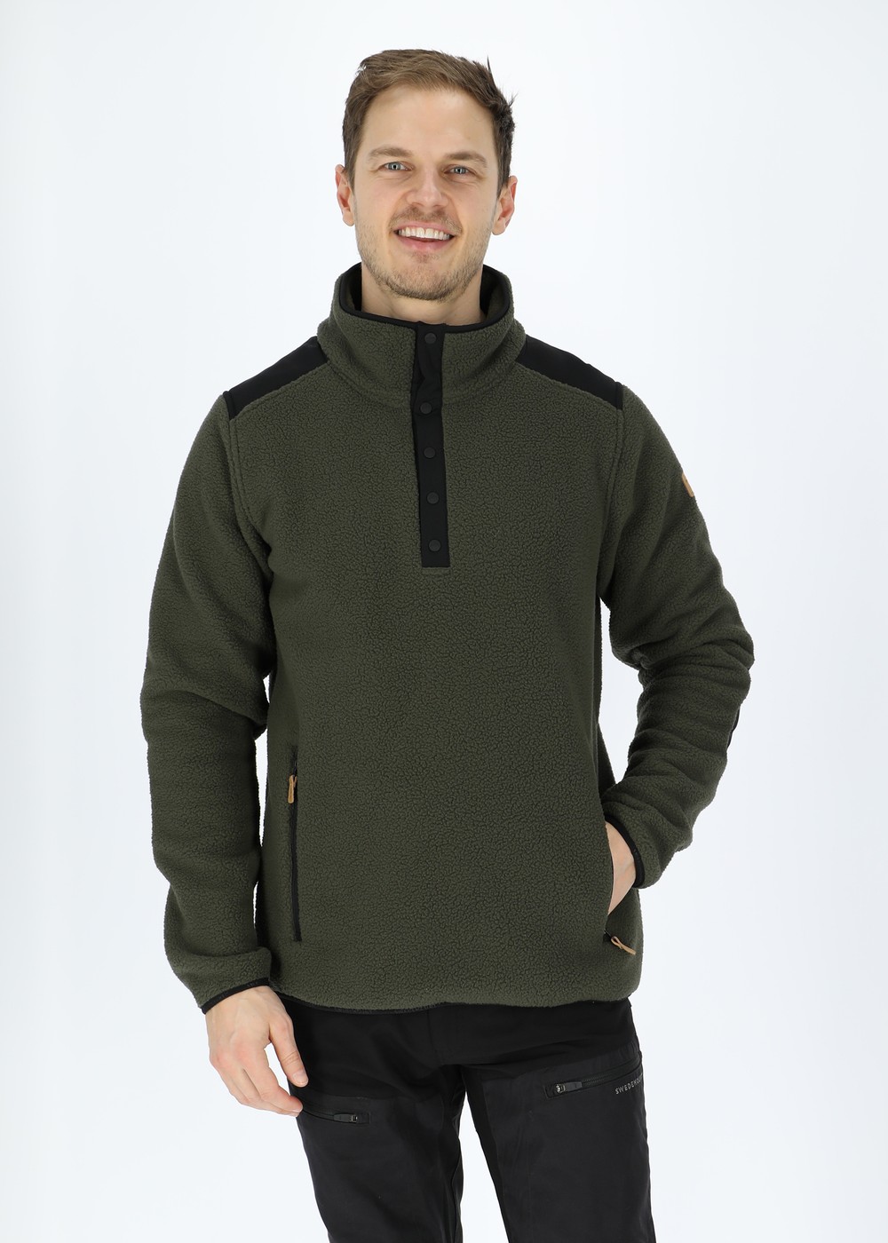Nordkap Pile Halfneck, Olive/Black, L,  Tröjor Nordkap Pile Halfneck, Olive/Black, L,  Tröjor