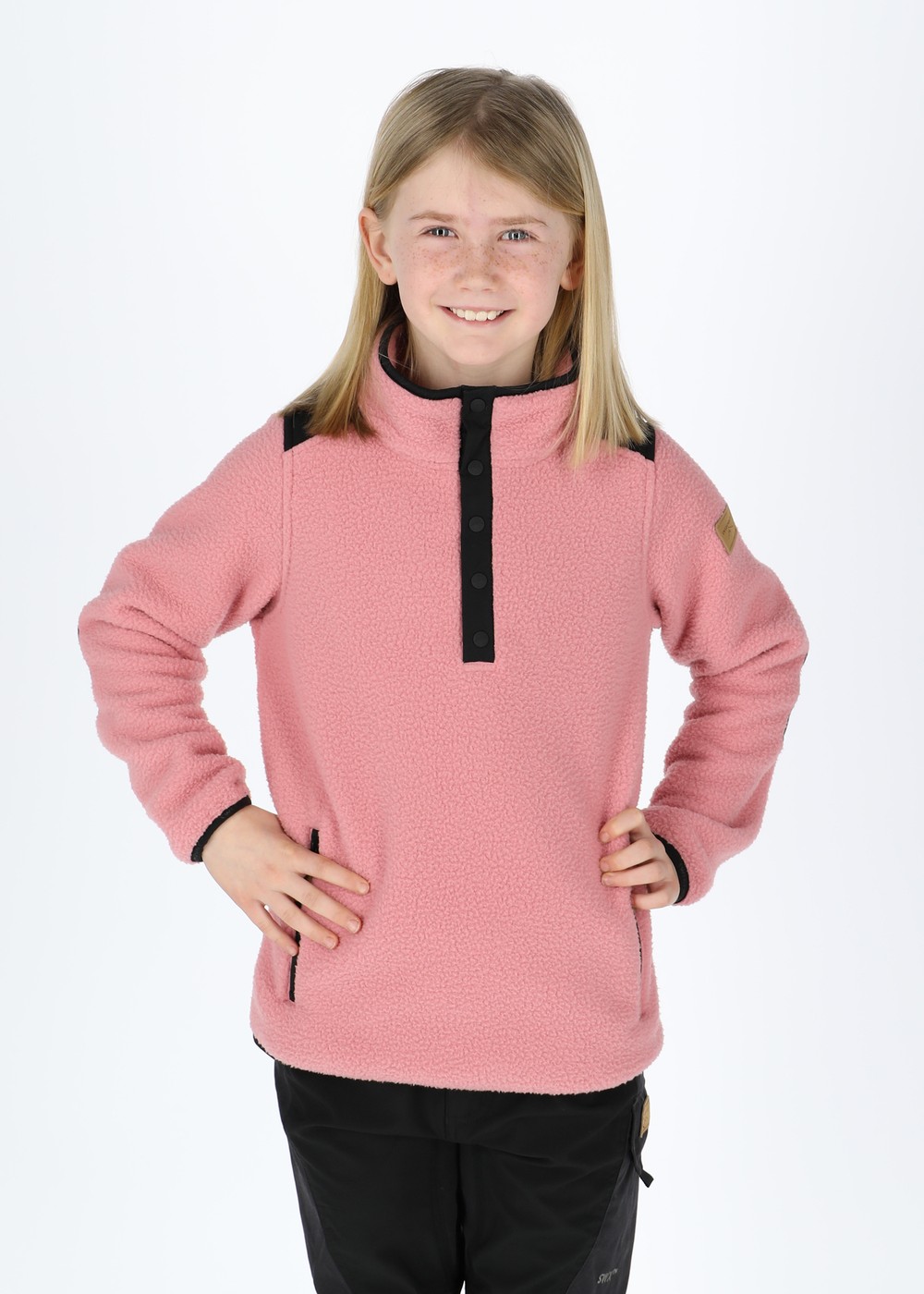 Nordkap Pile Halfneck Jr, Dusty Rose/Black, 140,  Tröjor Nordkap Pile Halfneck Jr, Dusty Rose/Black, 140,  Tröjor