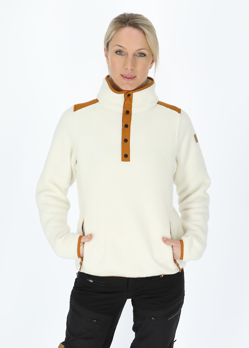 Nordkap Pile Halfneck W, Offwhite/Almond, 34,  Fleecetröjor