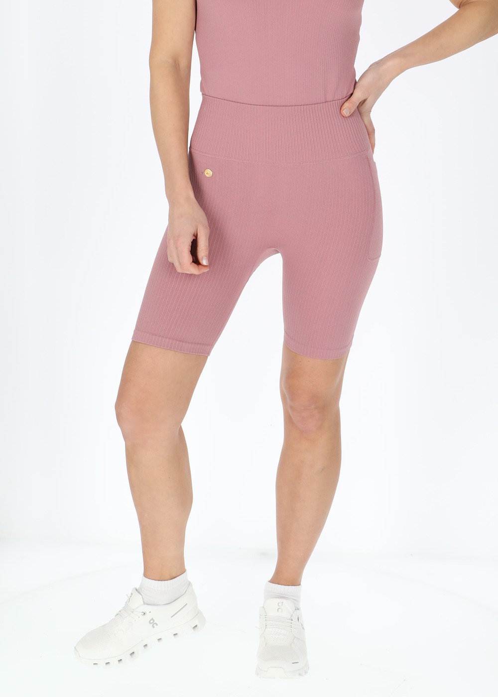 Ribbed Seamless Short Tights W, Dusty Rose, 46,  Korta Tights Ribbed Seamless Short Tights W, Dusty Rose, 46,  Korta Tights