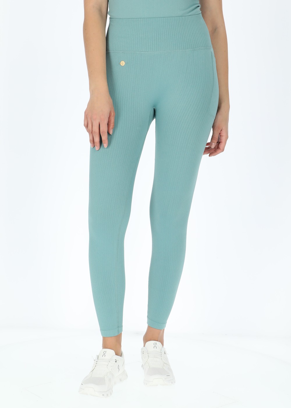 Ribbed Seamless Tights W, Seaweed Green, 36,  Långa Tights Ribbed Seamless Tights W, Seaweed Green, 36,  Långa Tights