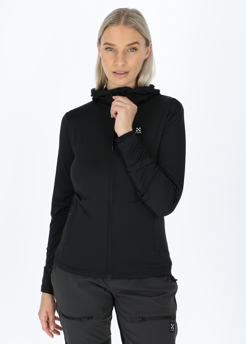 Active Fullzip Hood W, Black, 46,  Hoodies