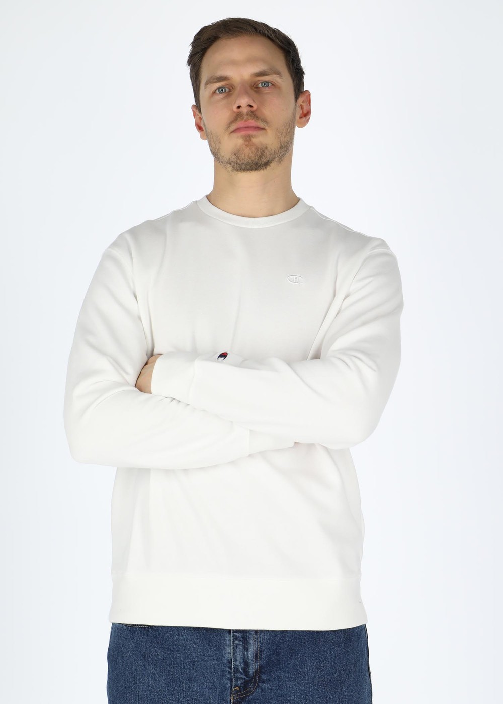 Crewneck Sweatshirt, White, 2xl,  Sweatshirts