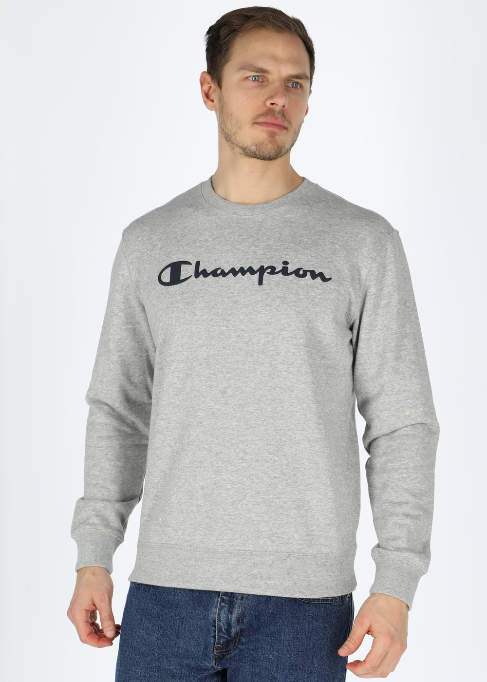 Crewneck Sweatshirt, New Oxford Grey Melange, S,  Sweatshirts