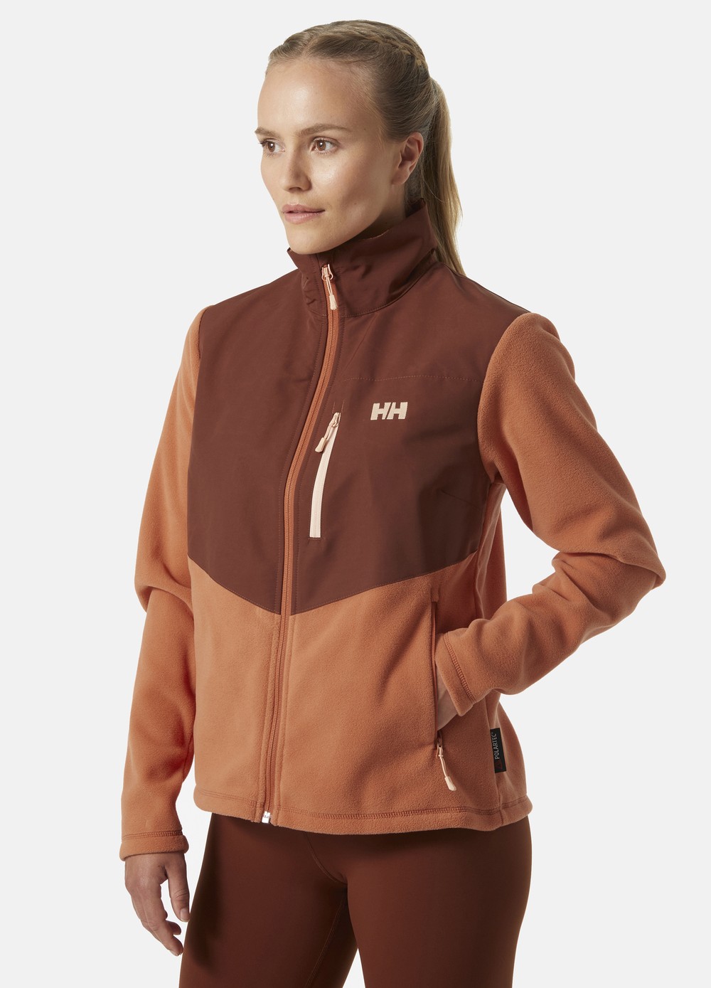 W Daybreaker Block Jacket, 179 Terracotta, S,  Fleecetröjor