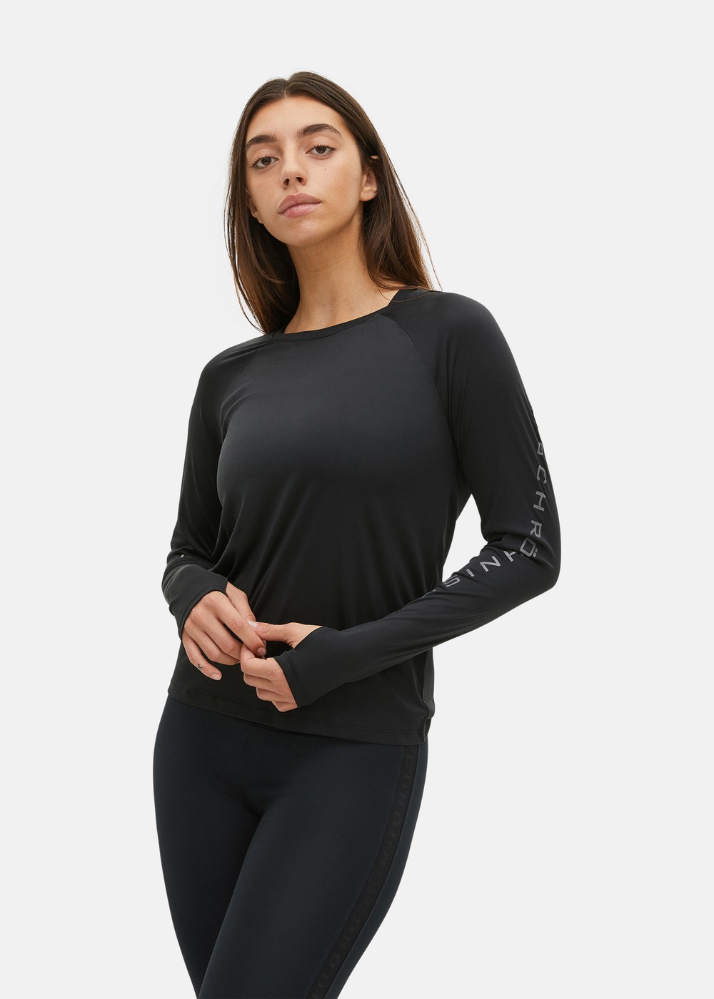 Active Logo Long Sleeve, Black, S,  Träningströjor