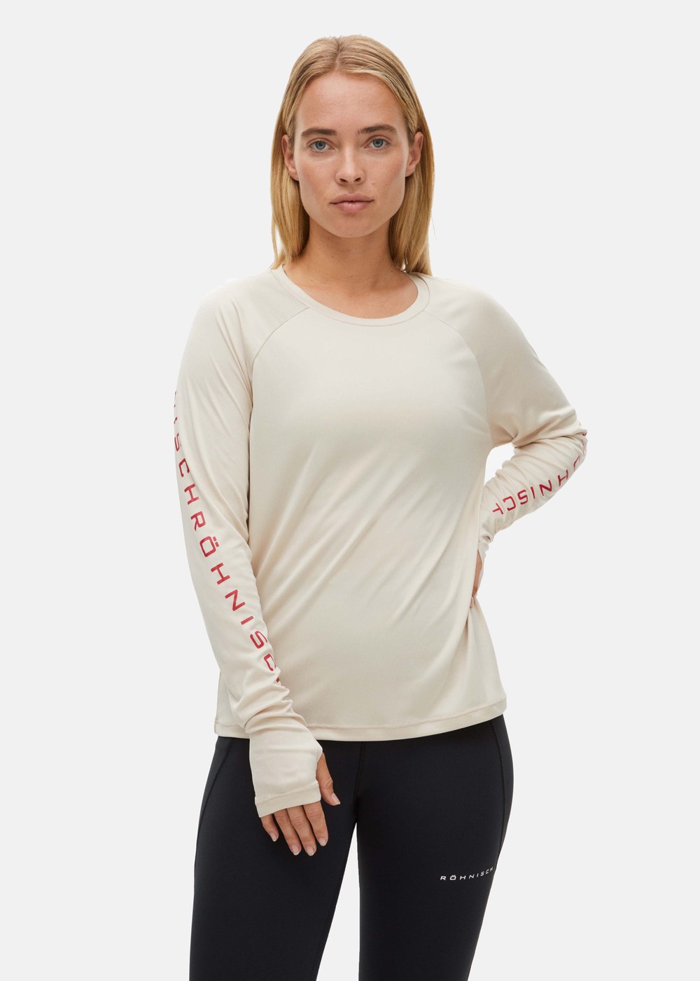 Active Logo Long Sleeve, Oatmeal, Xs,  Träningströjor