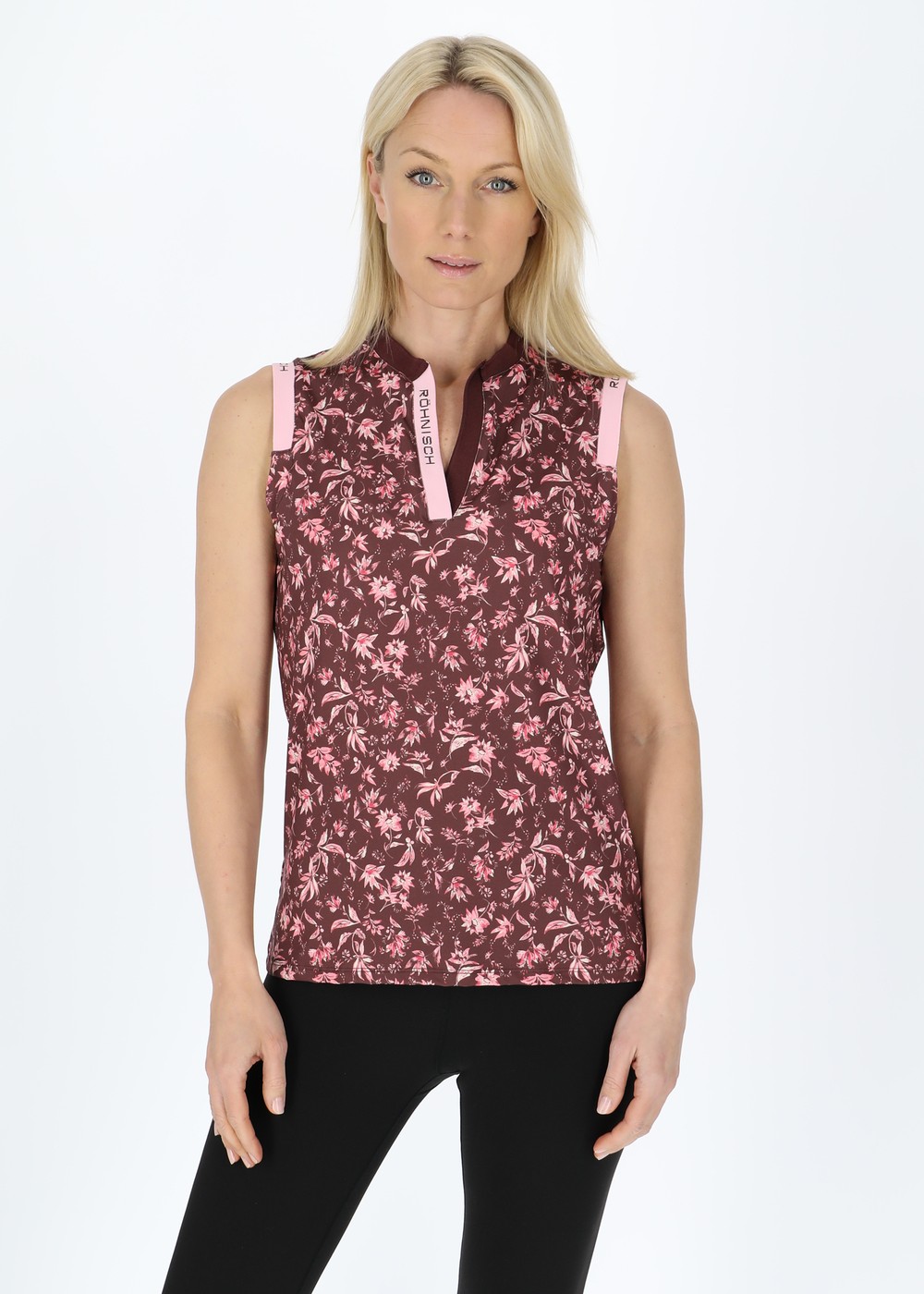 Abby Sleeveless Top, Neon Flower Pink, 2xl,  Löpar-Linnen