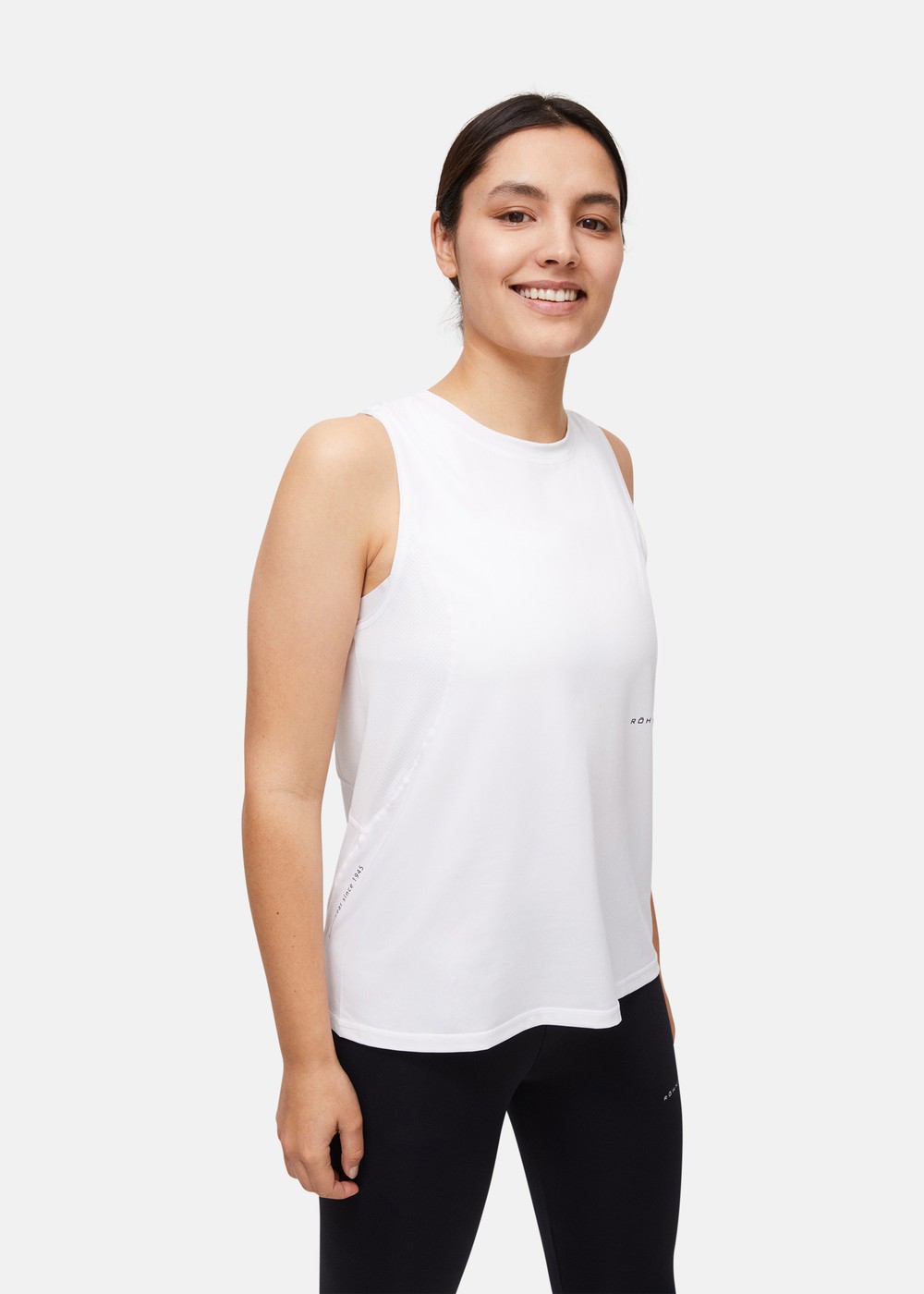 Streamline Tank Top, White, S,  Löpar-T-Shirts