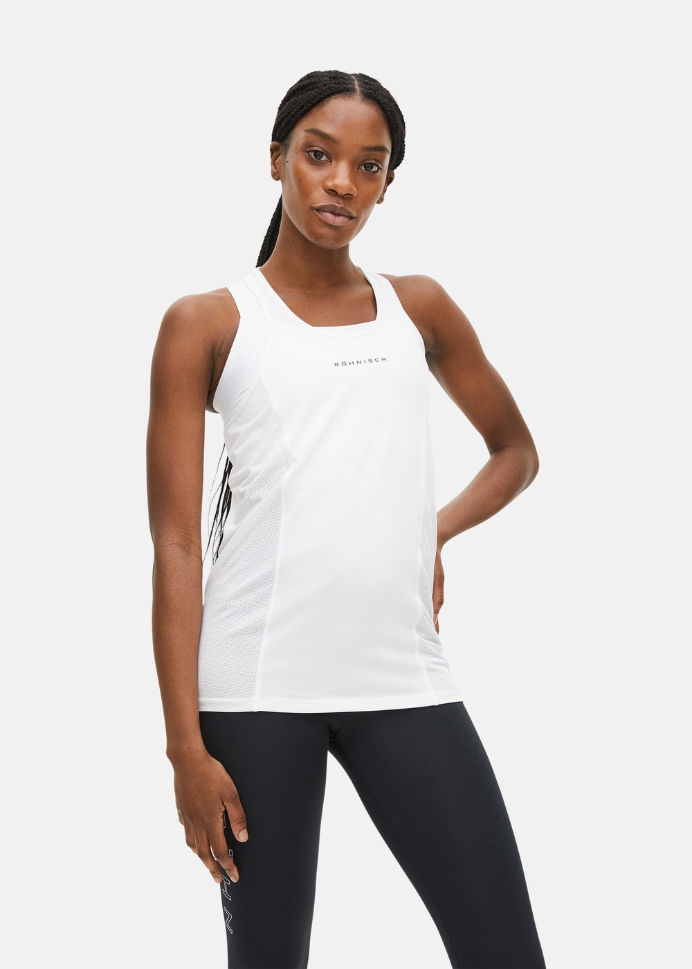 Kay Back Singlet, White, Xs,  Löpar-T-Shirts