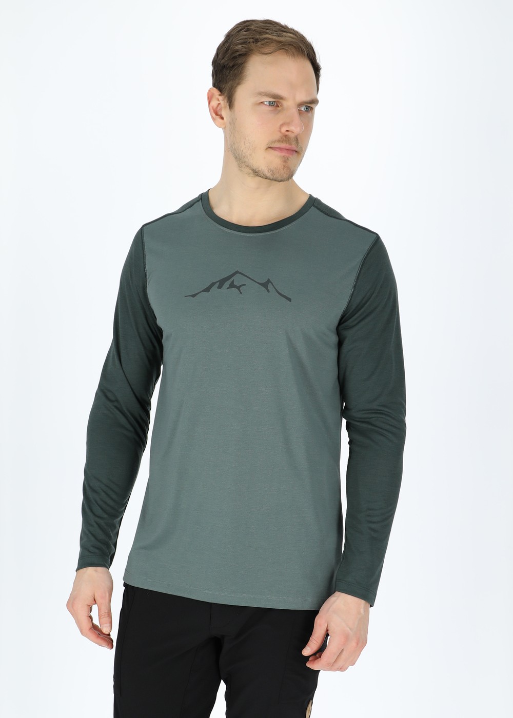 Trondheim Lyocell Long Sleeve, Olive/Dk Olive, L,  T-Shirts Trondheim Lyocell Long Sleeve, Olive/Dk Olive, L,  T-Shirts