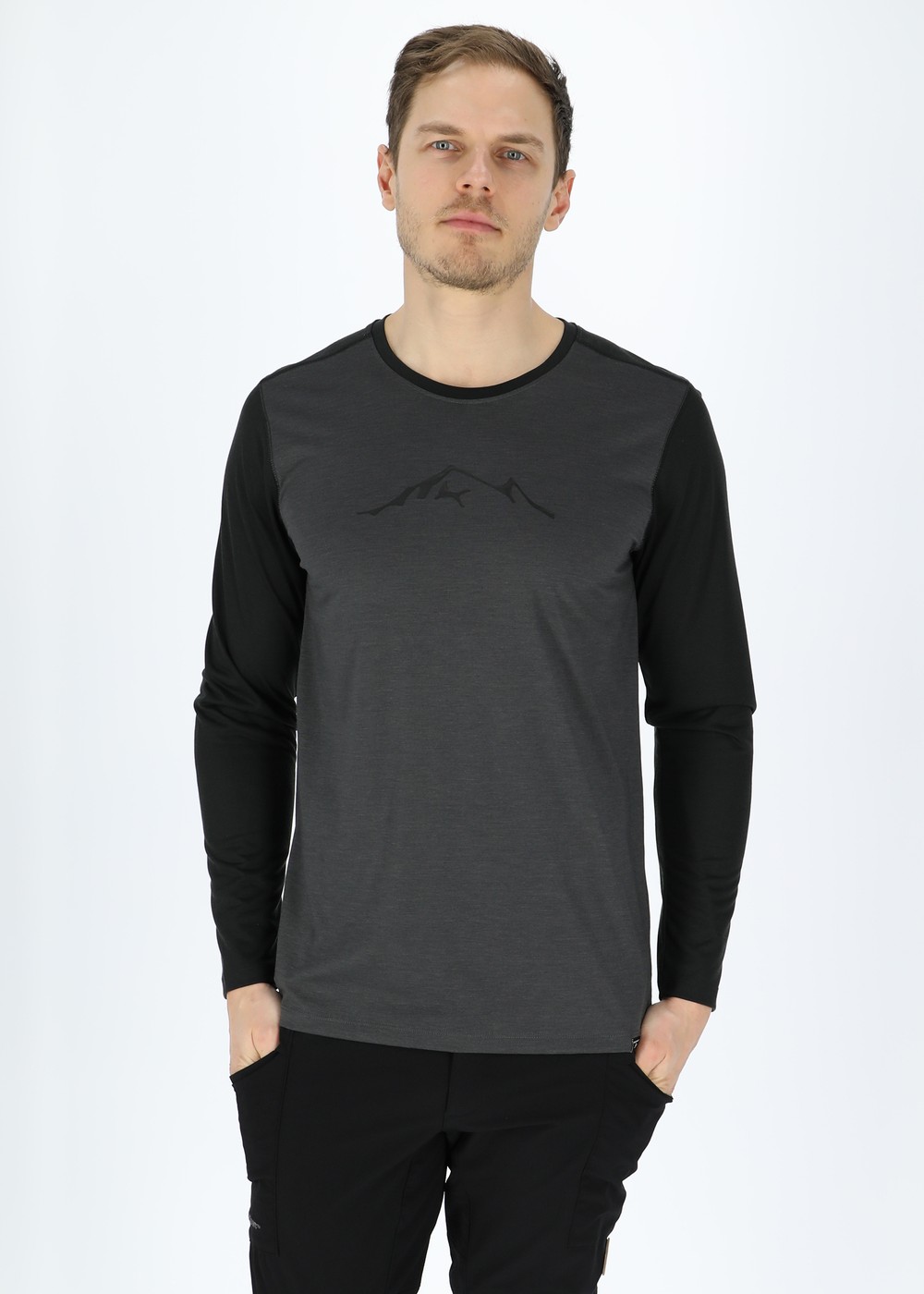 Trondheim Lyocell Long Sleeve, Charcoal/Black, Xl,  T-Shirts