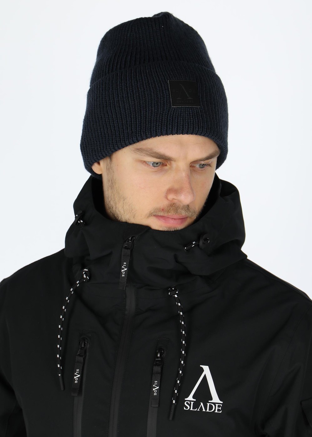 Aspen Knitted Hat, Navy, Onesize,  Pannband