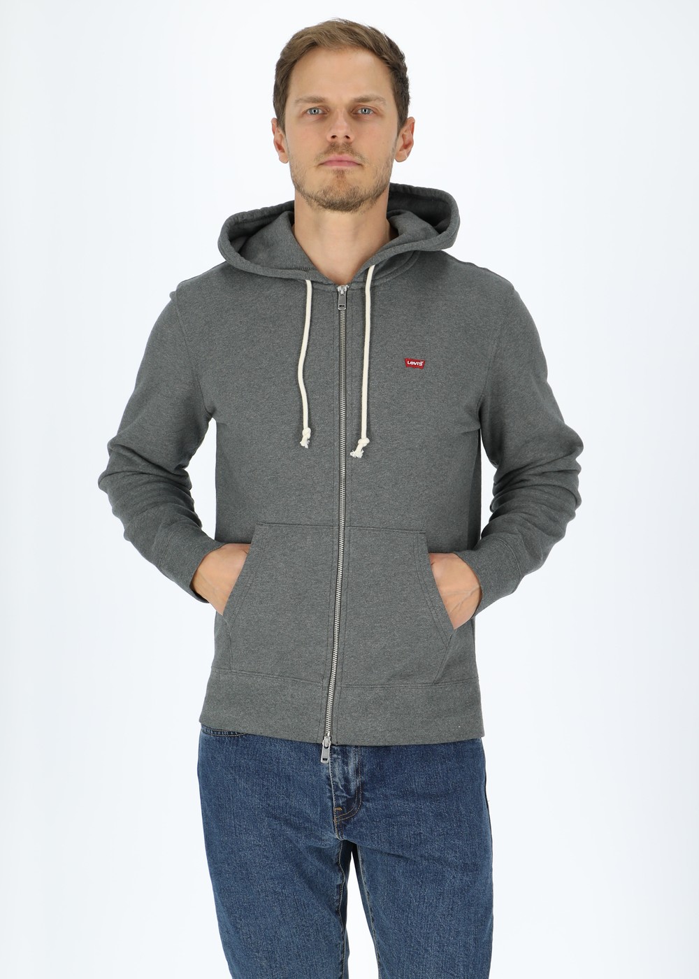 New Original Zip Up, Charcoal H, S,  Hoodies