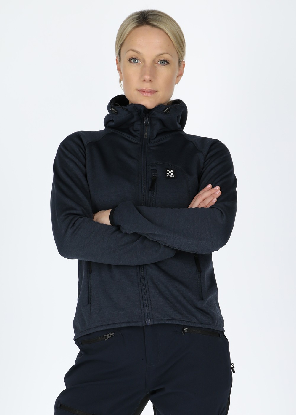 Colorado Stretch Melange Hood W, Dk. Navy Melange, 38,  Tröjor Colorado Stretch Melange Hood W, Dk. Navy Melange, 38,  Tröjor