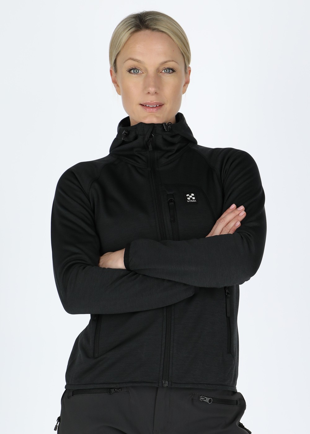 Colorado Stretch Melange Hood W, Black Melange, 48,  Tröjor