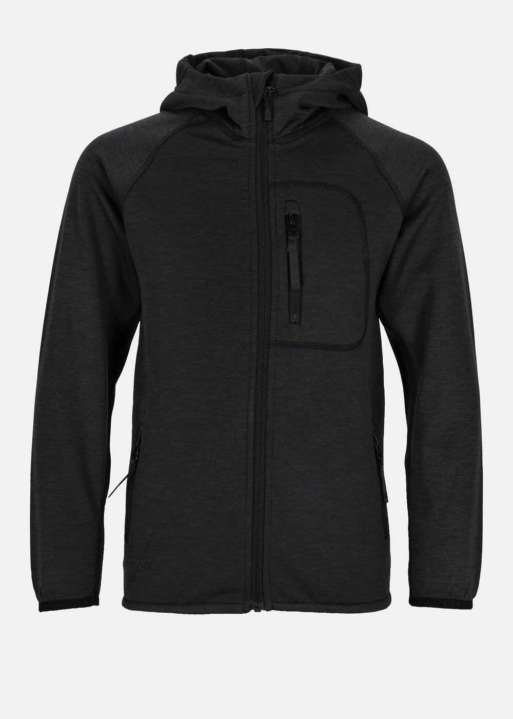 Colorado Stretch Melange Hood Jr, Black Melange, 140,  Hoodies