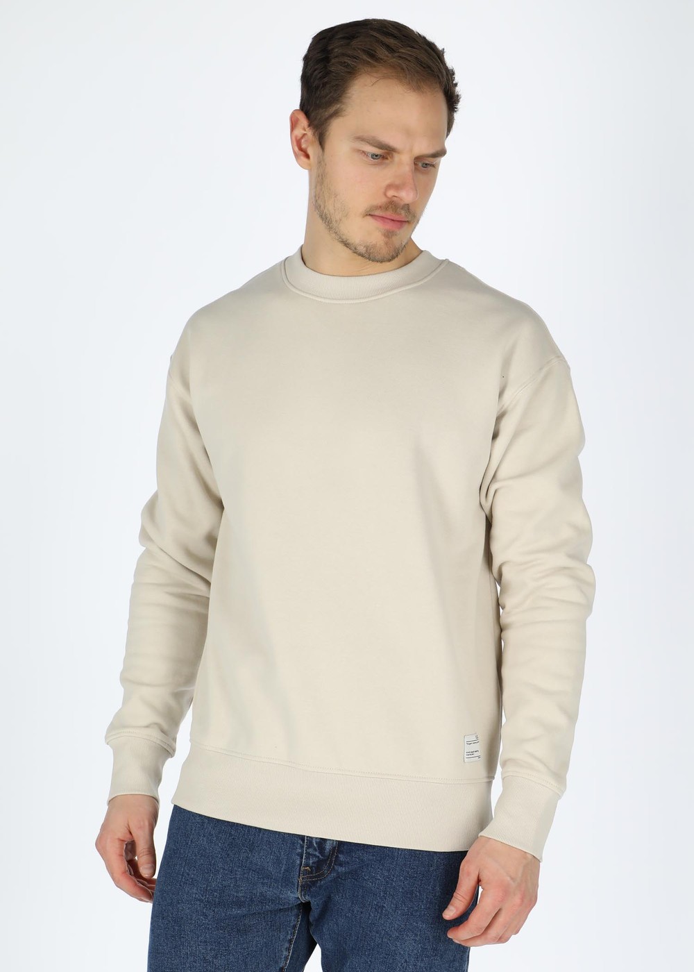 Sdlenz Crew Sw, Oatmeal, L,  Sweatshirts