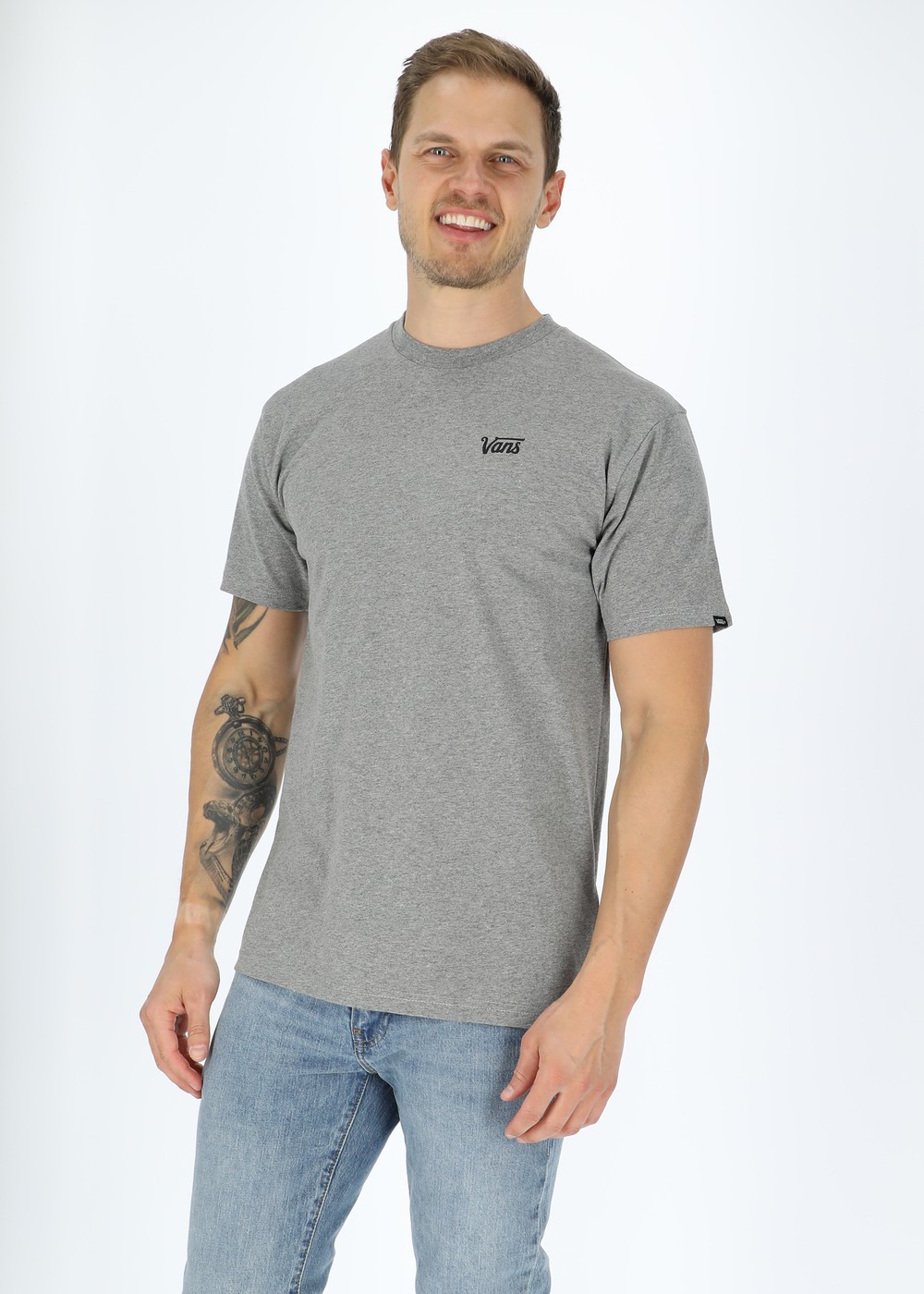 Mini Script-B, Grey Heather/Black, S,  T-Shirts