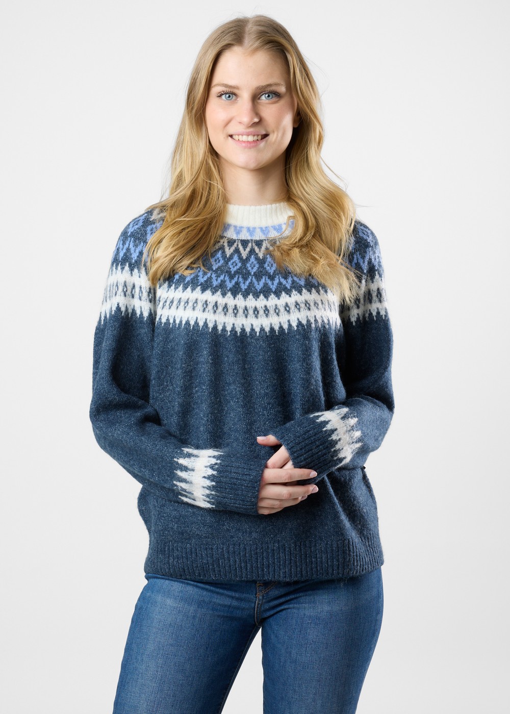 Long Island Wool Sweater W, Navy, 42,  Tröjor