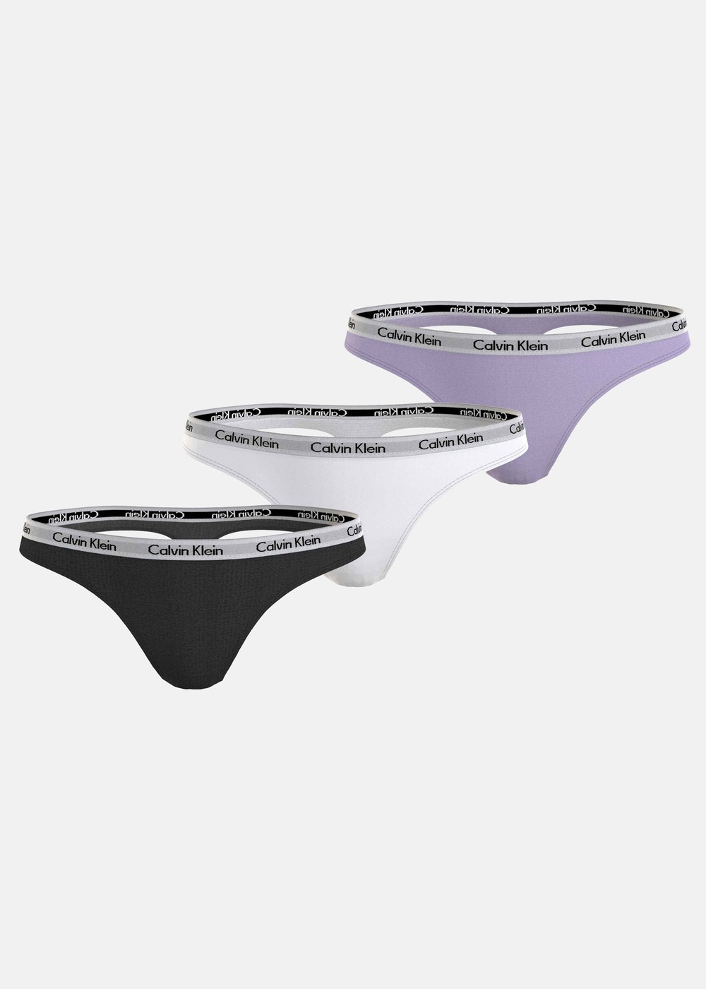 Thong 3pk, Black/White/Pastel Lilac, Xs,  Underkläder