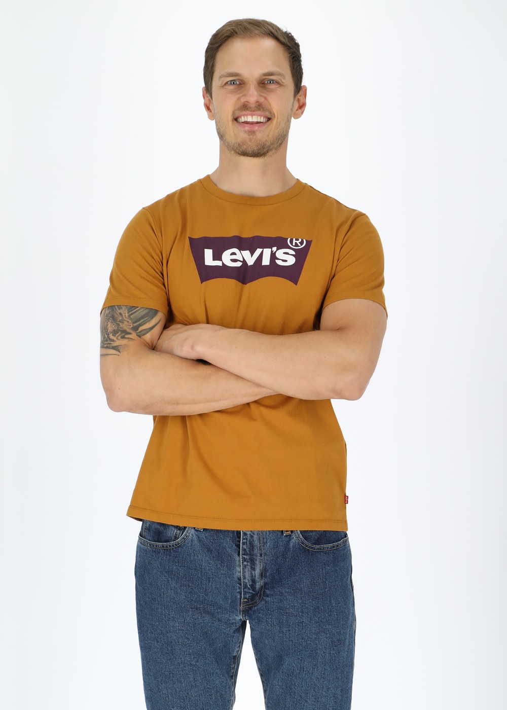 Graphic Crewneck Tee, Bw Color E, S,  T-Shirts