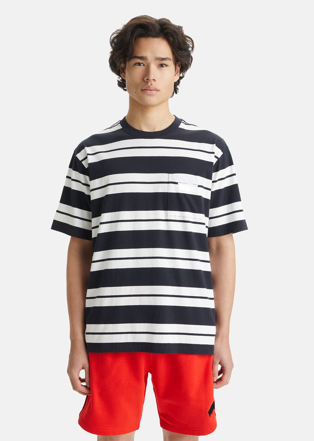 Stay Loose Graphic, Stripe Bw, S,  T-Shirts