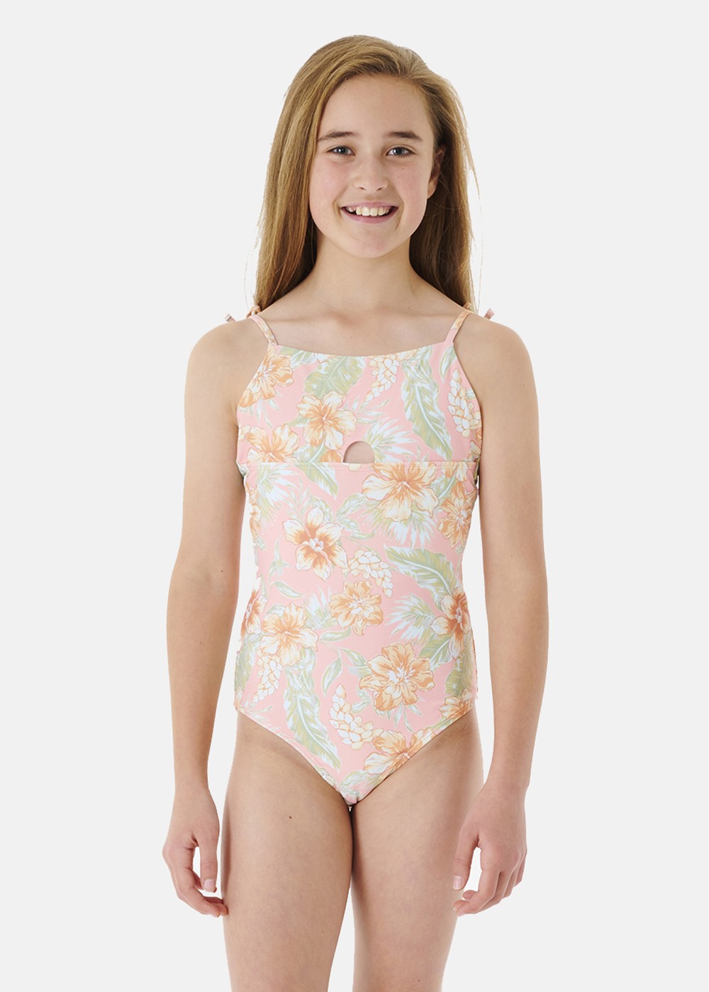 Always Summer One Piece -Girl, Shell Coral, 8,  Badkläder