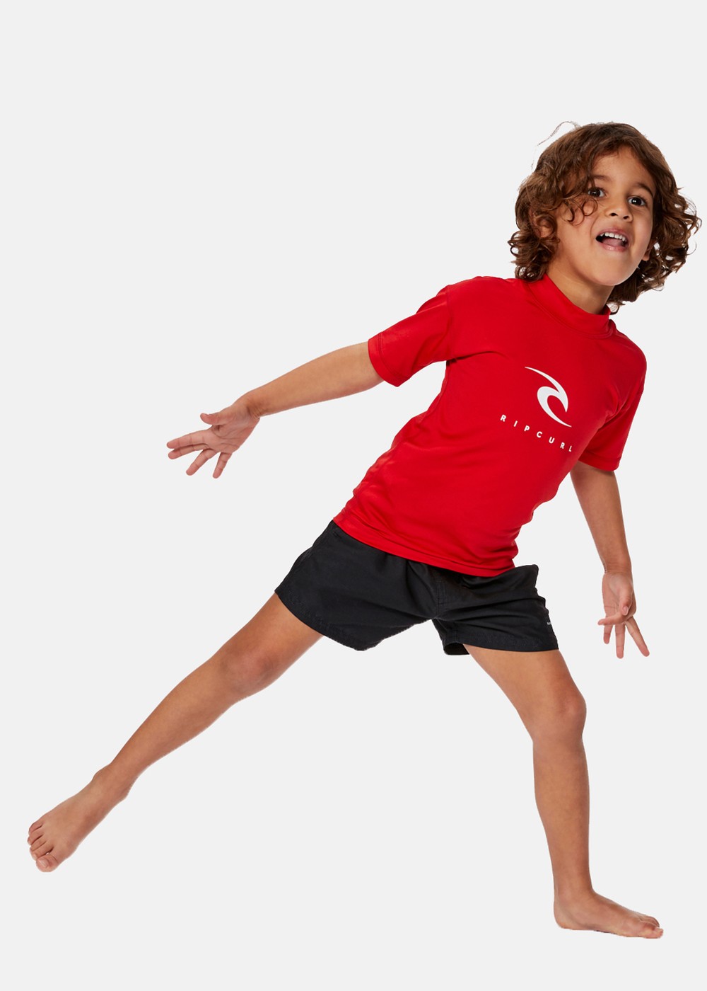 Corps S/S Rash Vest -Boy, Red, 4,  Bikinis