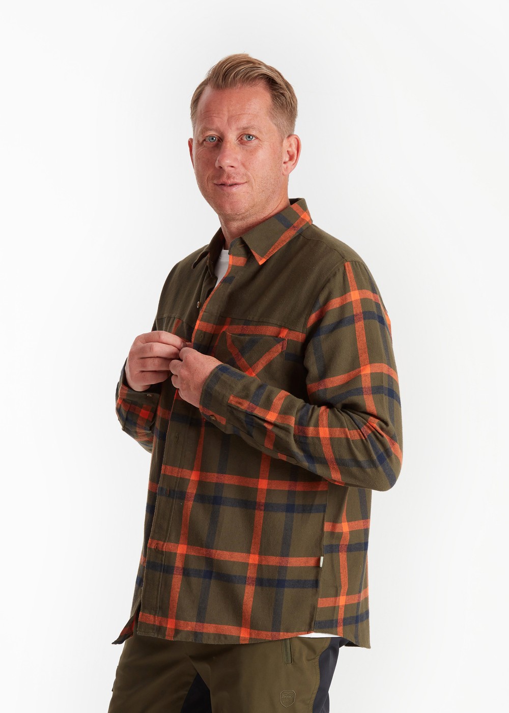Danilo Reco Shirt, Dark Olive, S,  Långärmade Skjortor