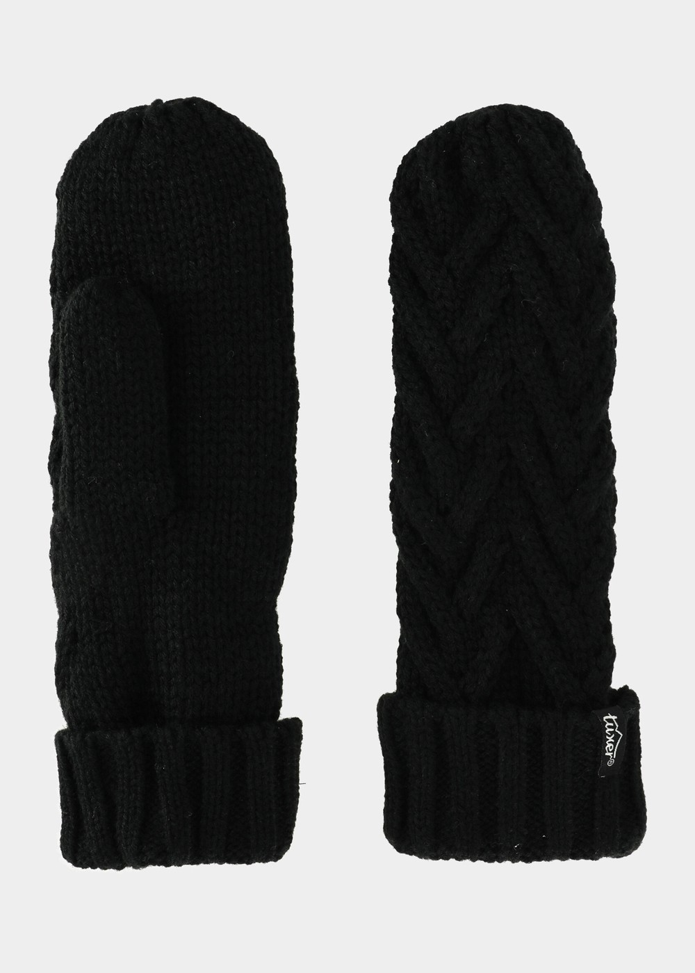 Knot Mittens-Sw, Black, Onesize,  Vantar