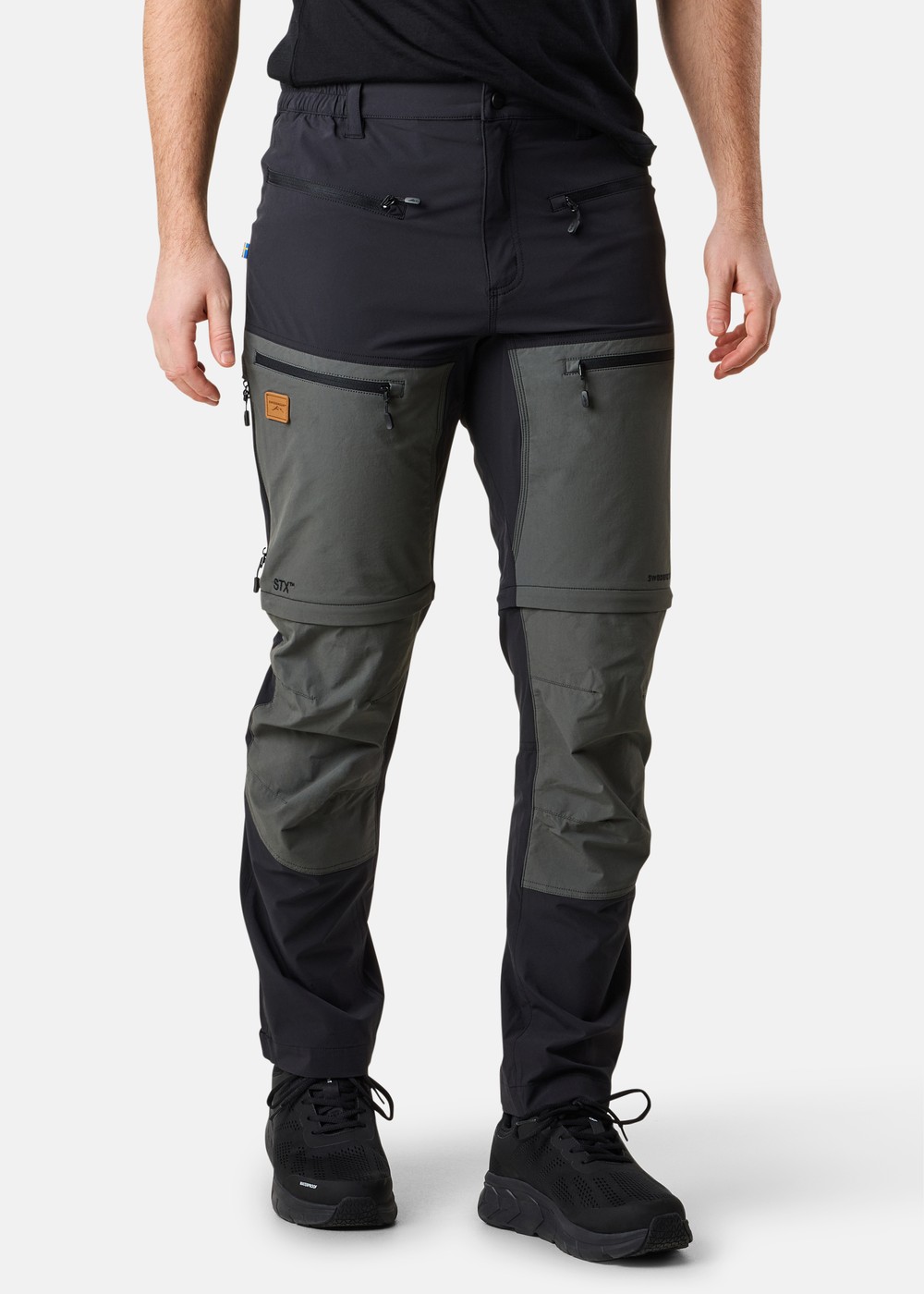 Lofoten Stretch Zip-Off Pants, Black/Sage Green, L,  Vandringsbyxor Lofoten Stretch Zip-Off Pants, Black/Sage Green, L,  Vandringsbyxor