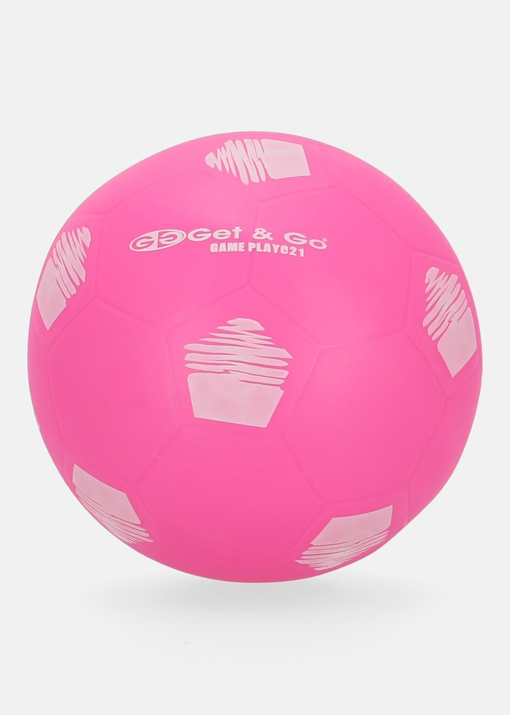Football Pvc, Fluorescent Pink/White/Anthrac, 21cm,  Fotbollar