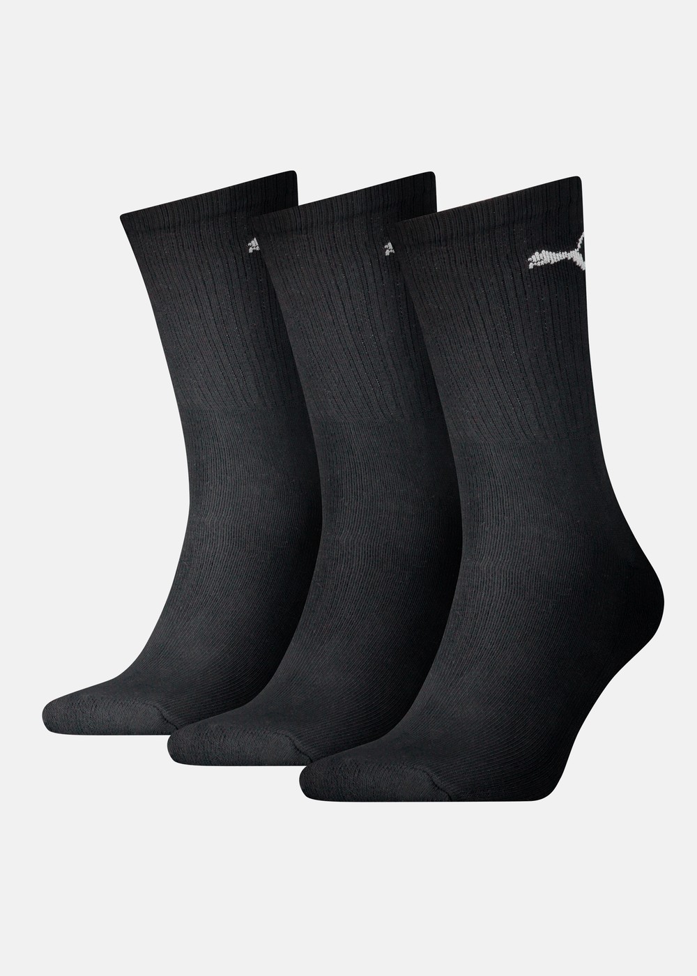 Puma Unisex Crew Sock 3p, Black, 35-38,  Bomullsstrumpor Puma Unisex Crew Sock 3p, Black, 35-38,  Bomullsstrumpor