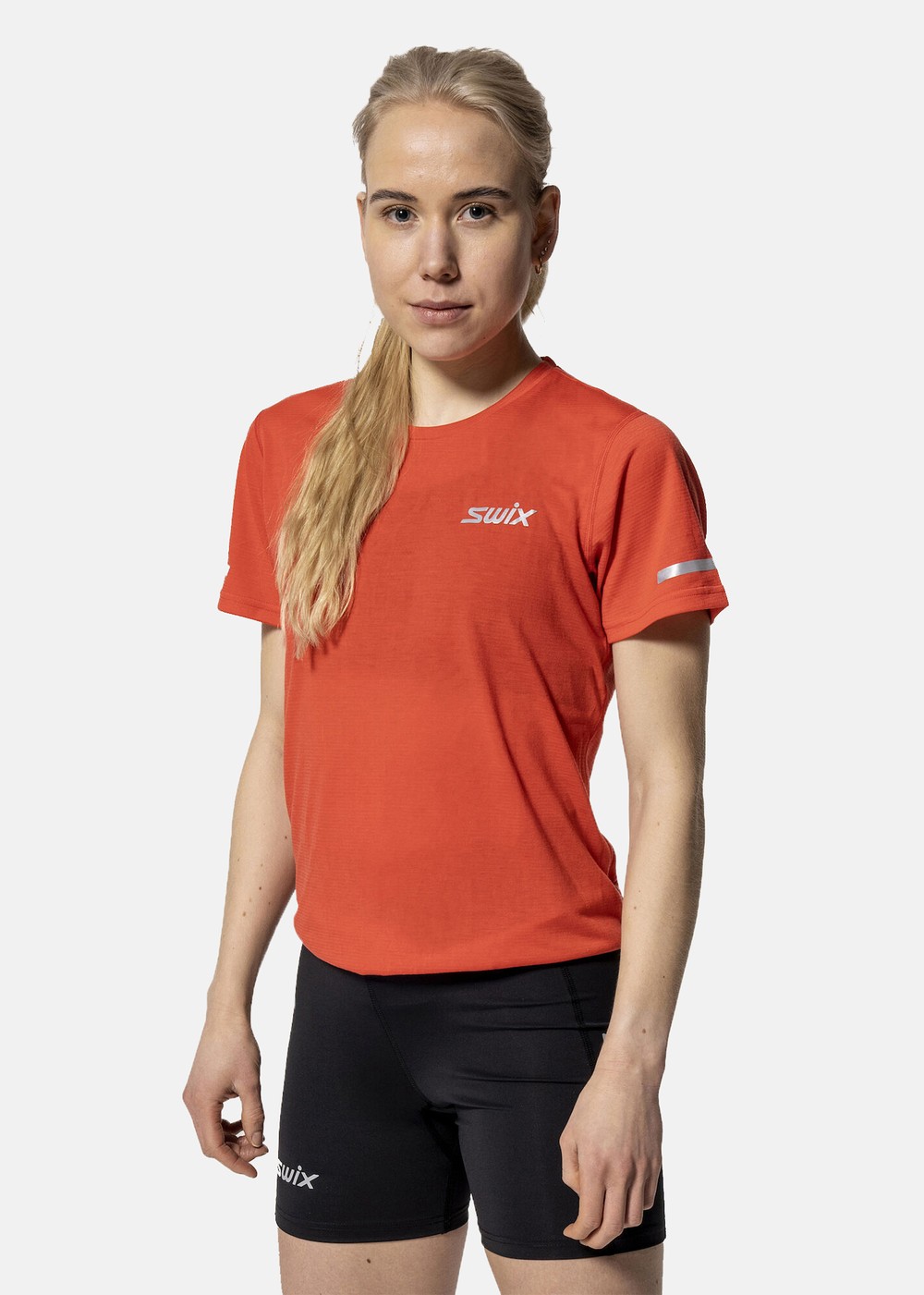 Pace Short Sleeve W, Cayenne, M,  Löparkläder