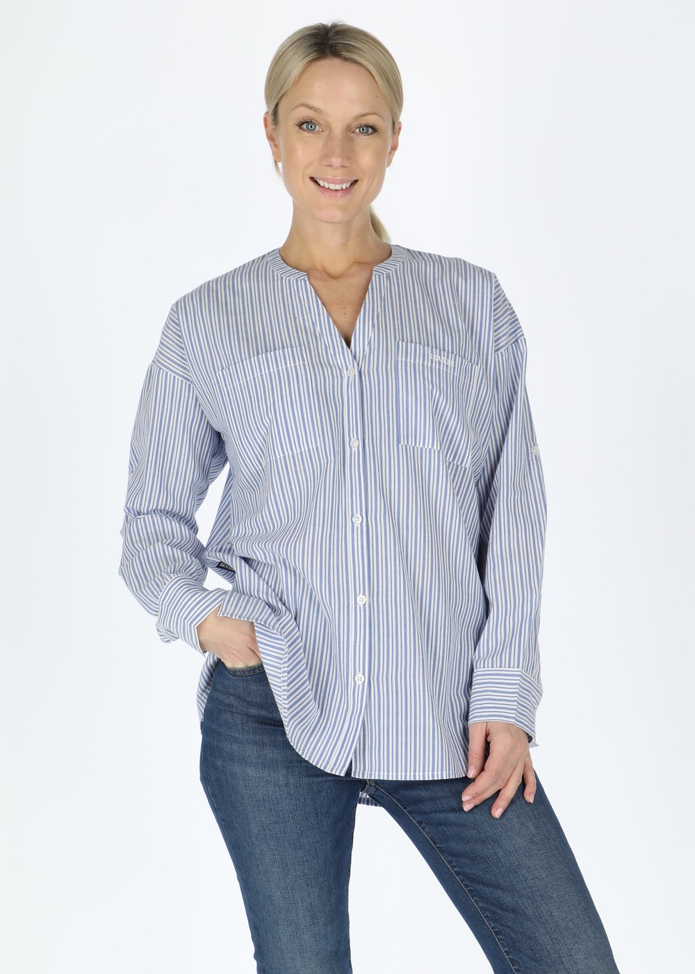 Houston Oversized Shirt W, Blue, 36,  Skjortor Houston Oversized Shirt W, Blue, 36,  Skjortor