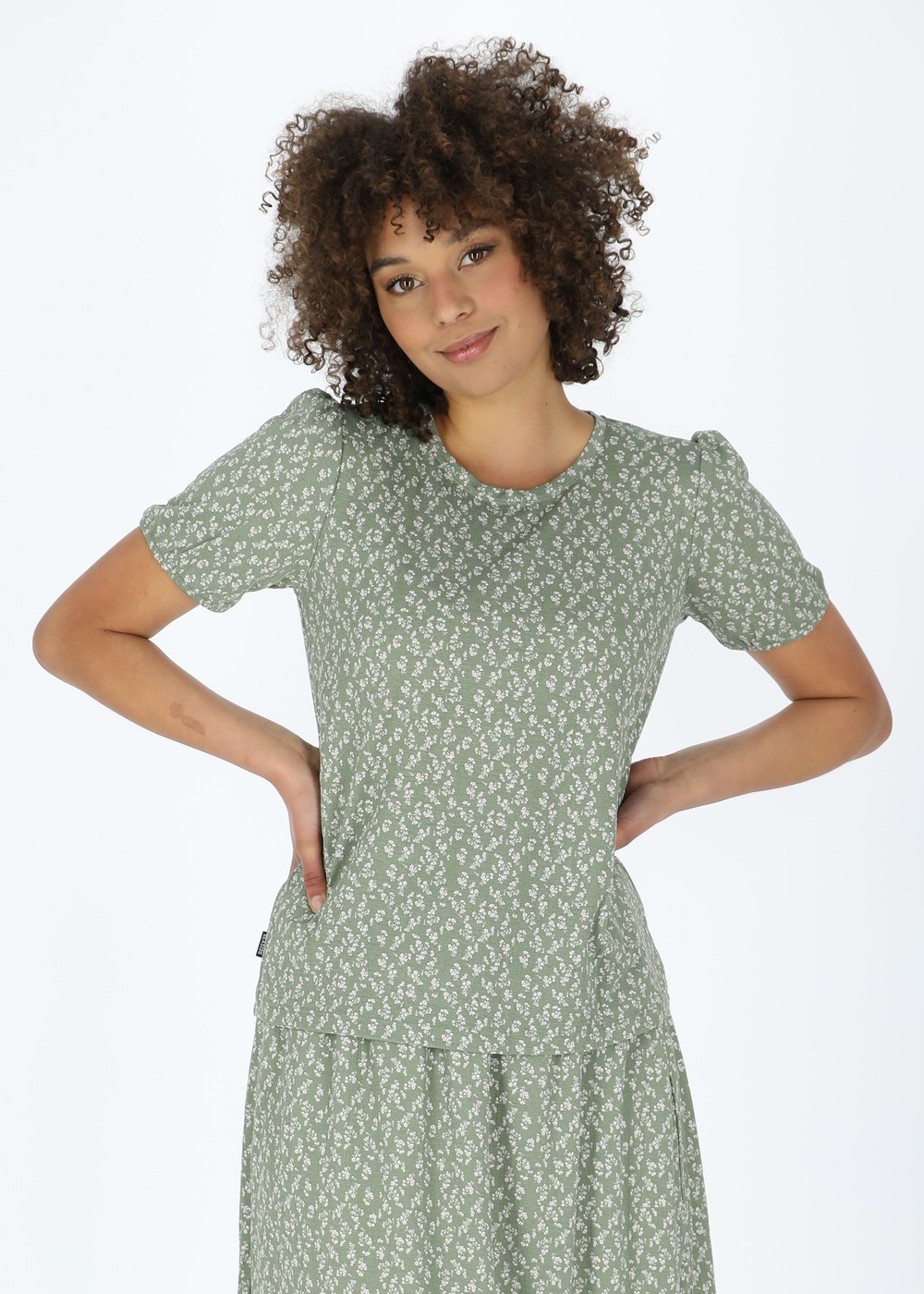 Maine Blouse W, Seaweed Flower, 36,  Toppar