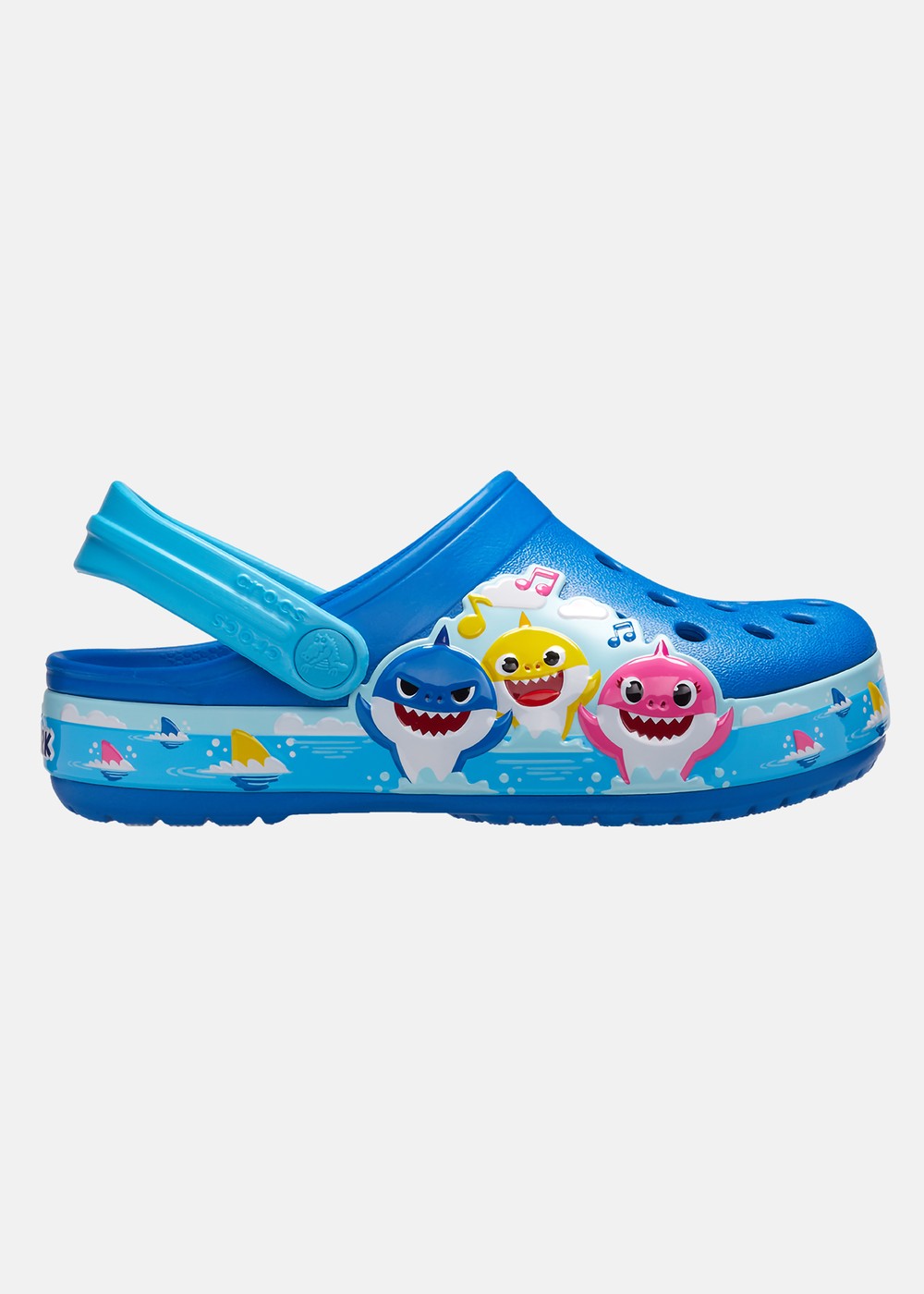 Crocsflbaby Shark Band Clog T, Bright Cobalt, 20-21,  Tofflor